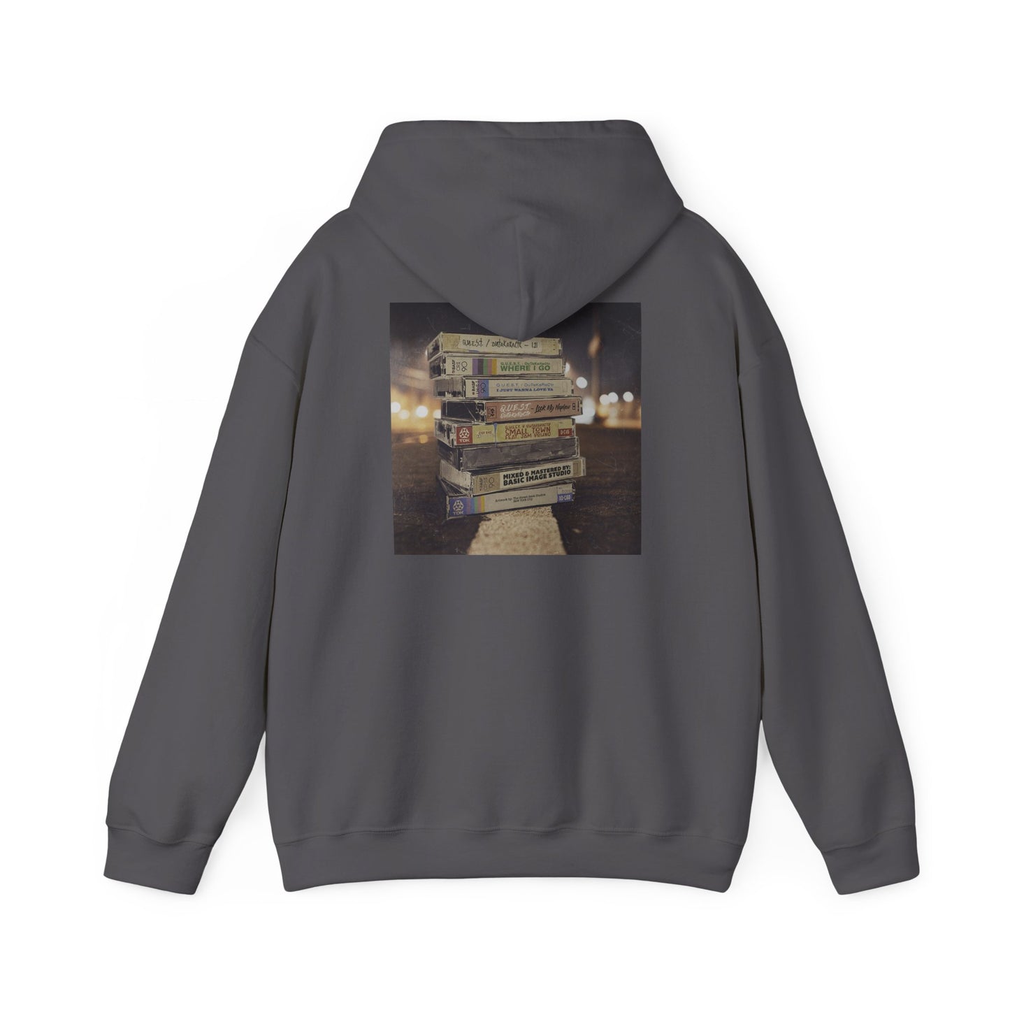 Retro Music Hoodie -INSPIRED BY THE 2 SIDES TO THE TAPE ALBUM - Unisex Heavy Blend™ Sweatshirt with Cassette Design