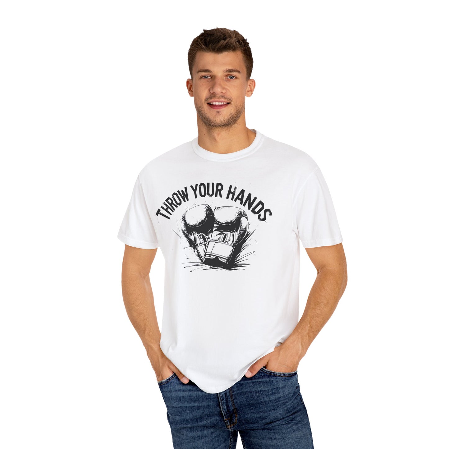 Boxing Motivational T-Shirt, Throw Your Hands Tee, Fitness Apparel, Workout Shirt, Unisex Gym Wear, Sports Gift