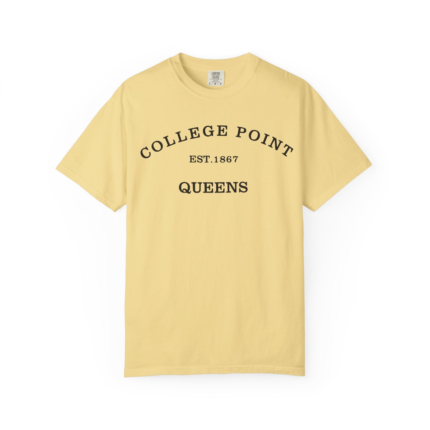 College Point Unisex Garment-Dyed T-Shirt - EST. 1867 Queens Vintage Style