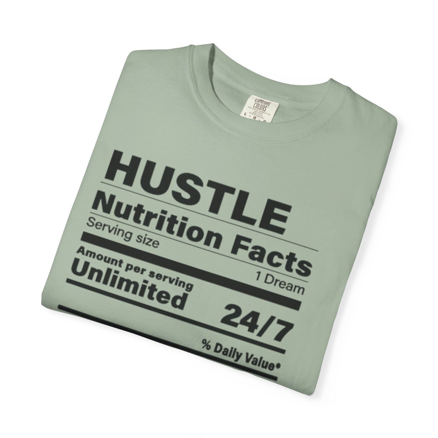 Hustle Nutrition Facts T-Shirt, Unisex Motivational Tee, Fitness Gift, Dreamer Apparel, Inspirational Casual Wear