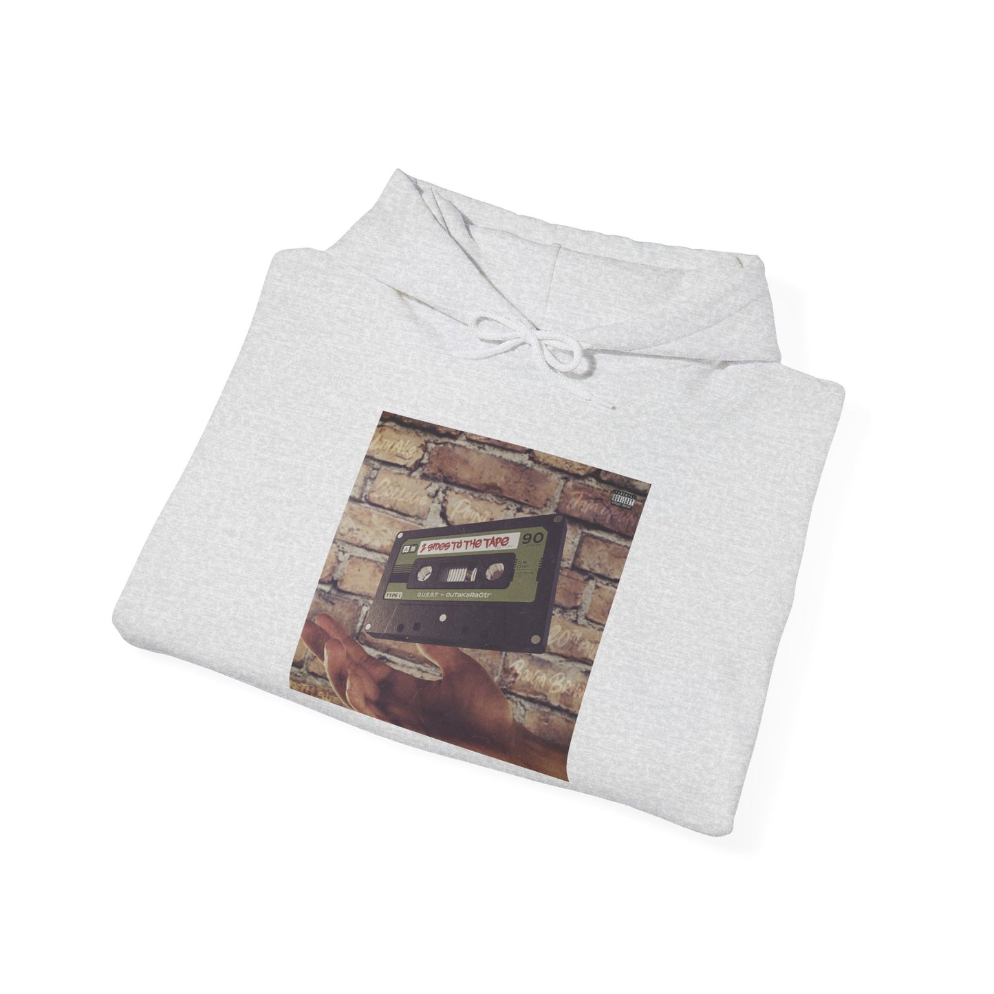 Retro Music Hoodie -INSPIRED BY THE 2 SIDES TO THE TAPE ALBUM - Unisex Heavy Blend™ Sweatshirt with Cassette Design