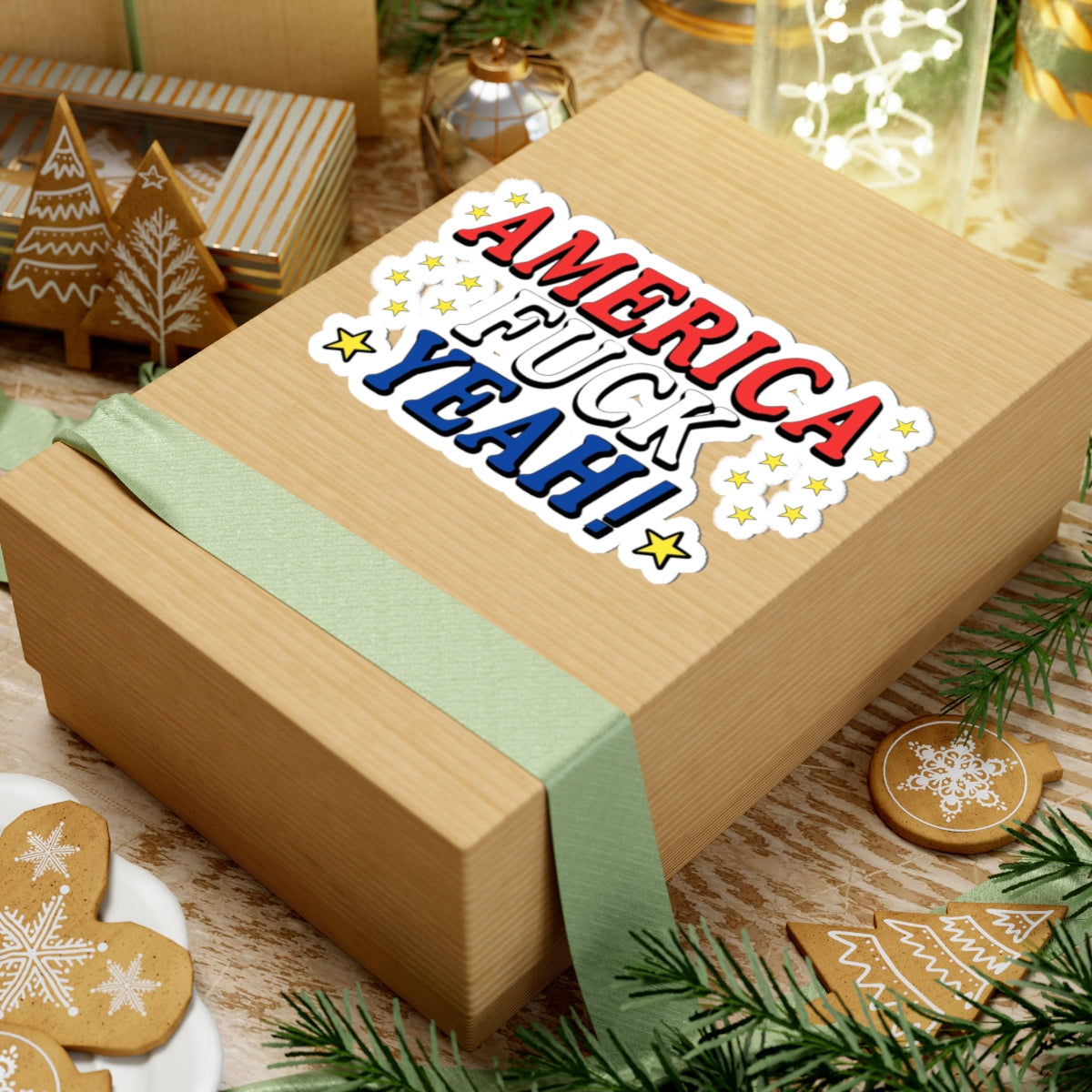 Patriotic Vinyl Stickers, USA Pride Decals, 4th of July Party Decor, Fun Gift for Americans, Laptop, Water Bottle, Car Stickers