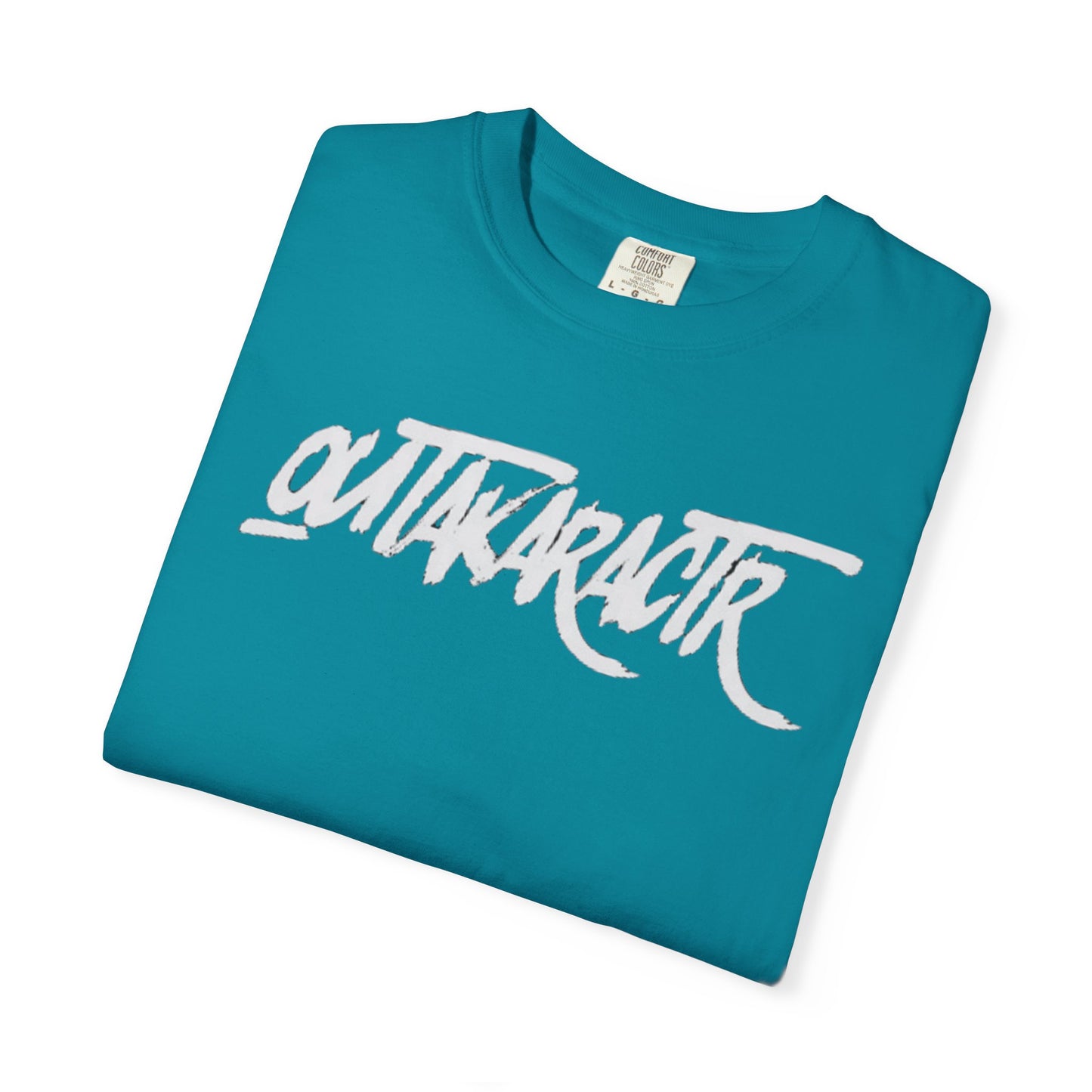 Unisex Garment-Dyed T-Shirt with 'OutaKaRaCtR ' Design - Casual Style for Everyday Wear