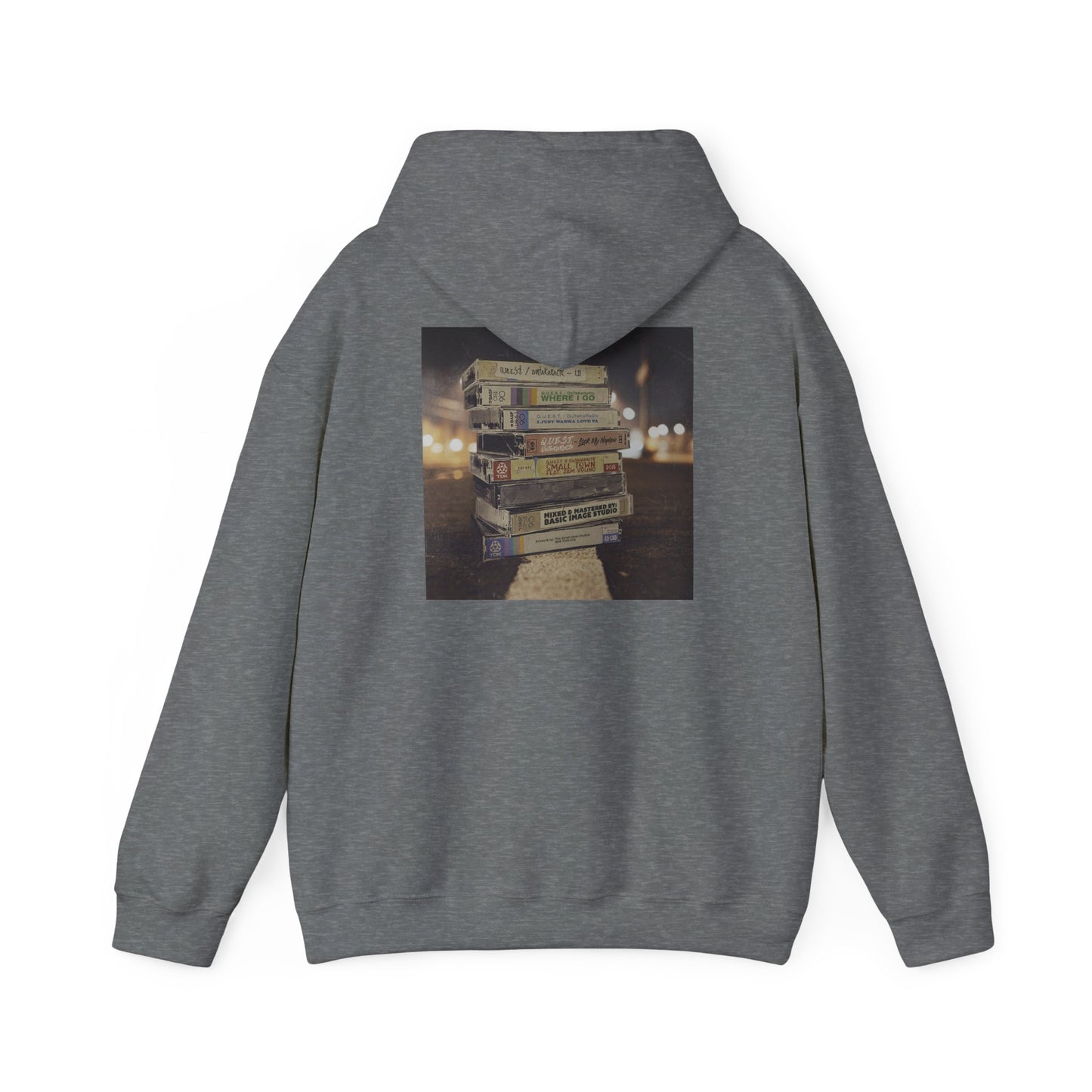 Retro Music Hoodie -INSPIRED BY THE 2 SIDES TO THE TAPE ALBUM - Unisex Heavy Blend™ Sweatshirt with Cassette Design