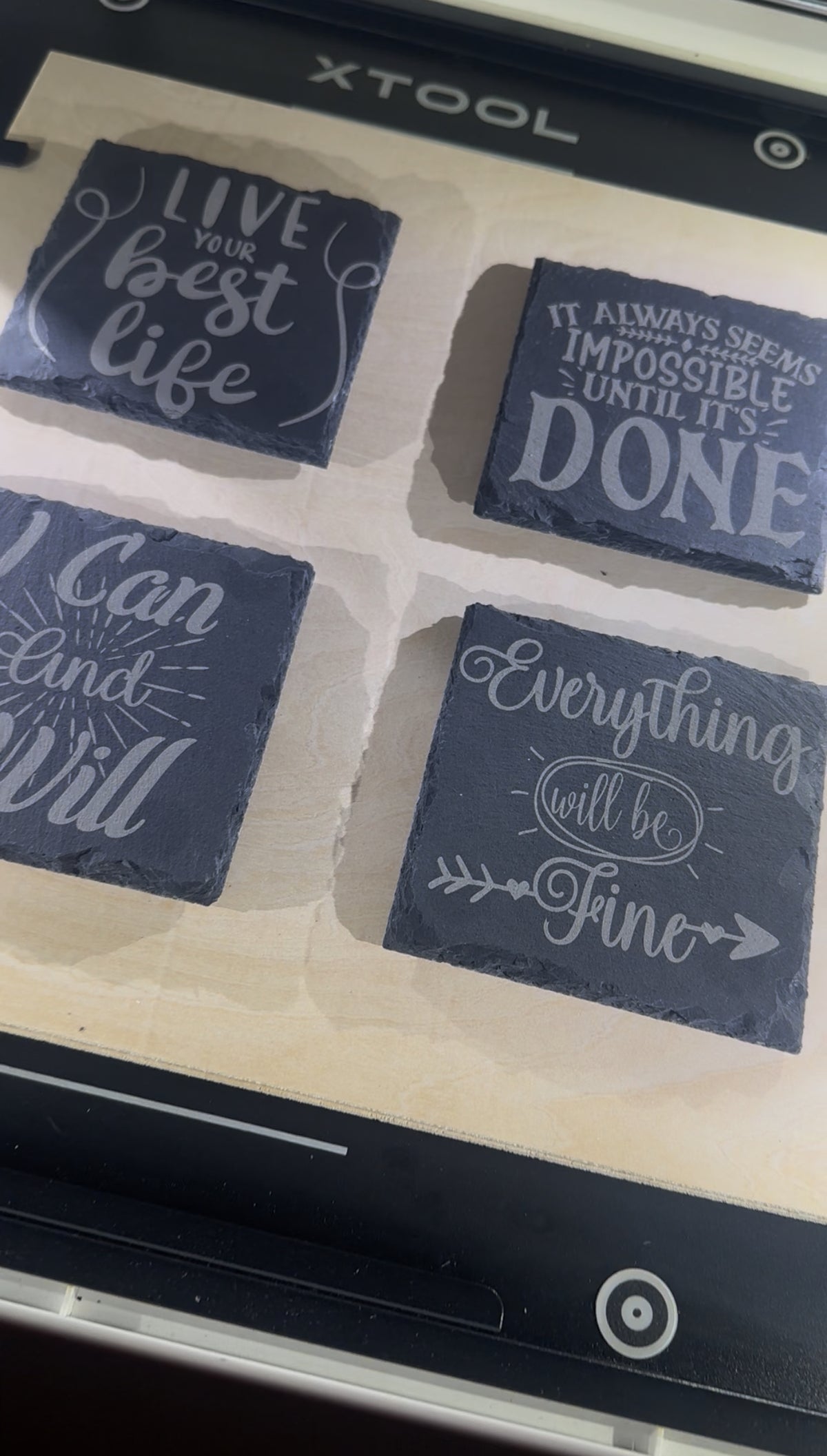 SLATE COASTER CUSTOM ENGRAVING