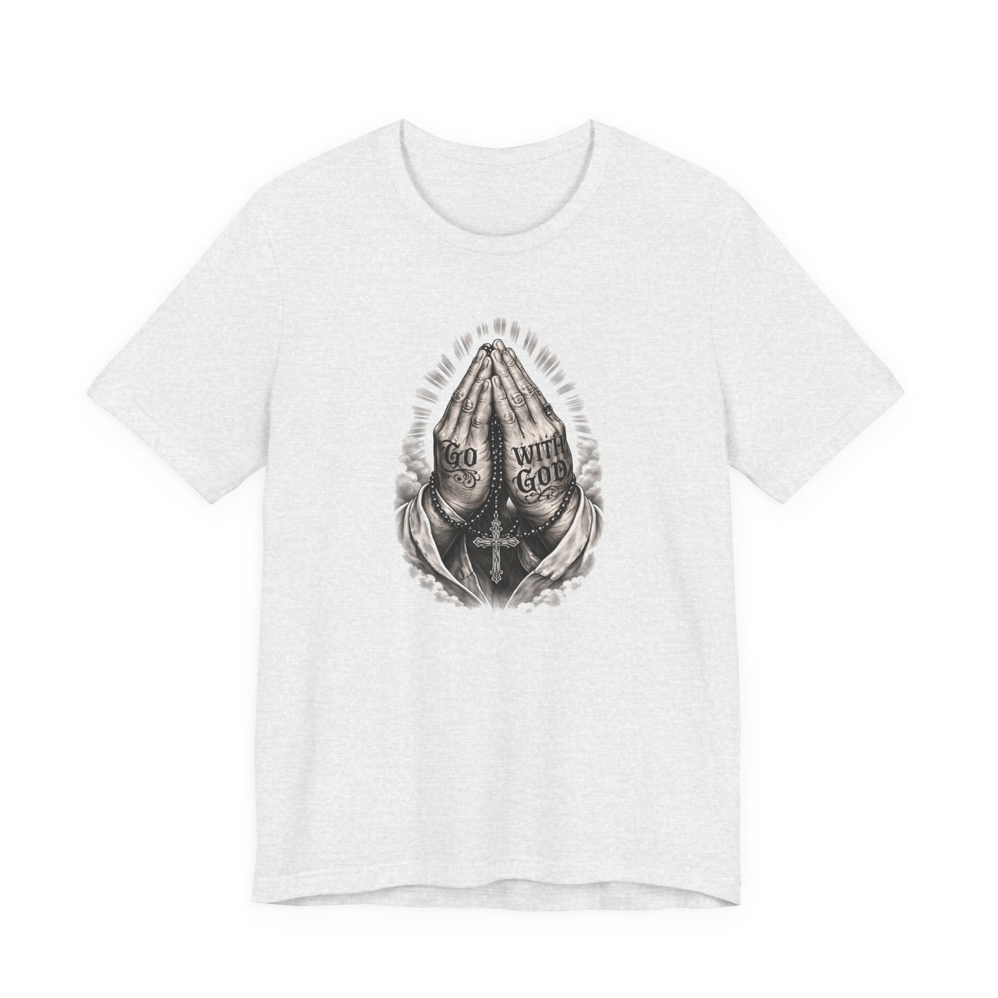 Praying Hands T-Shirt — "God Will Go" Religious Faith Graphic Tee