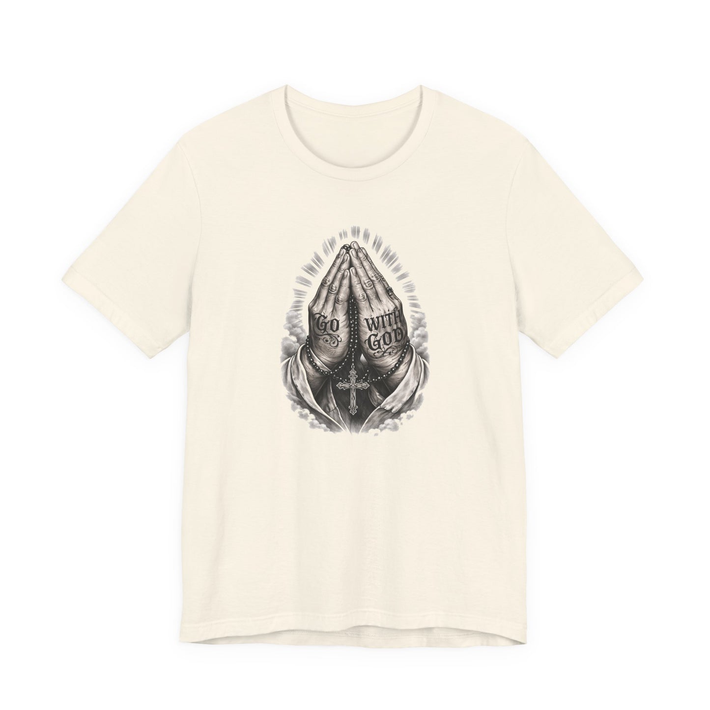 Praying Hands T-Shirt — "God Will Go" Religious Faith Graphic Tee