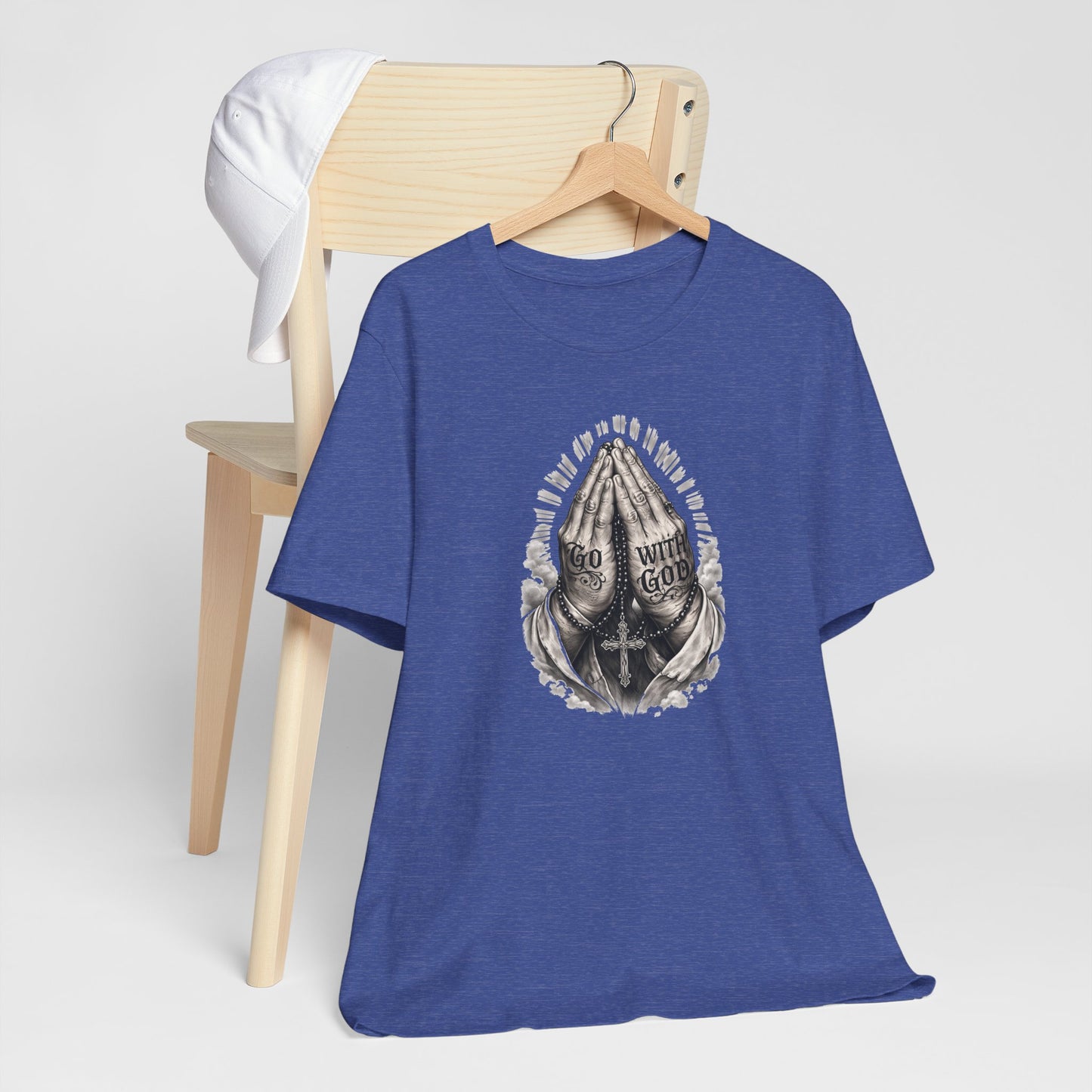 Praying Hands T-Shirt — "God Will Go" Religious Faith Graphic Tee
