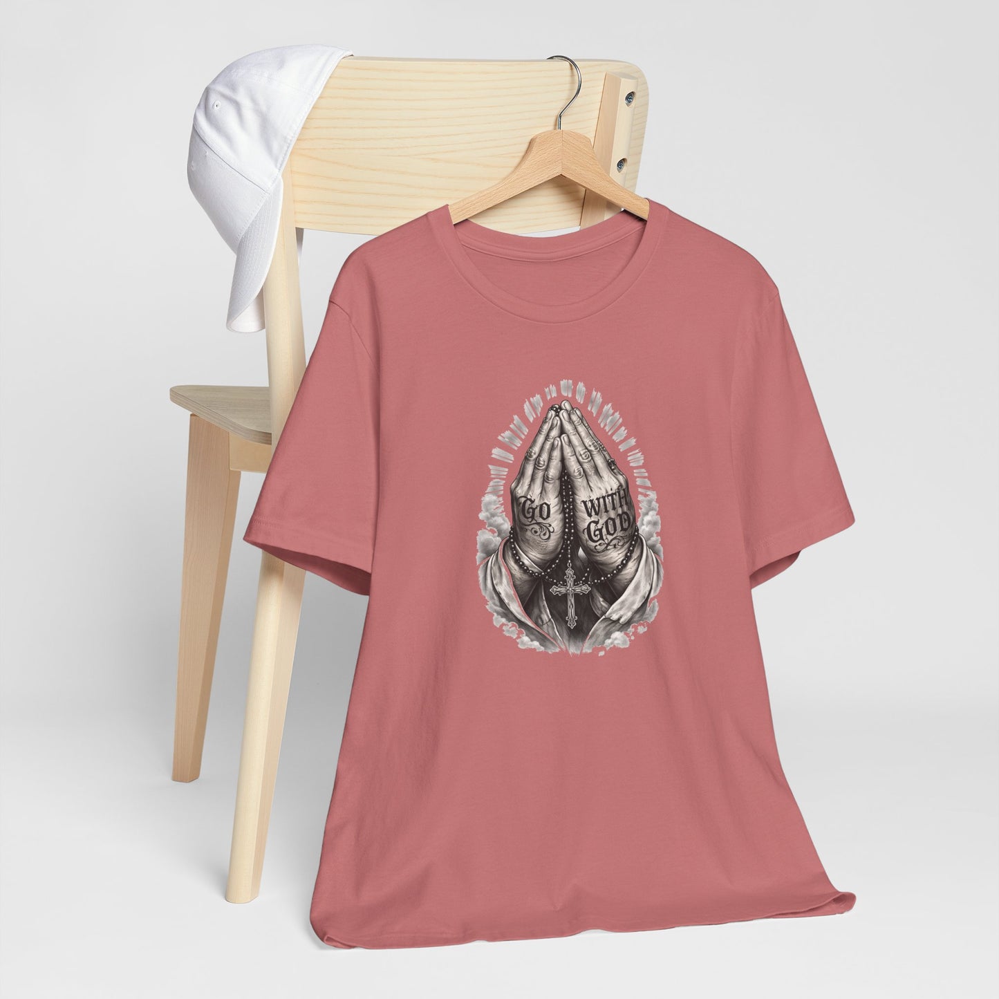 Praying Hands T-Shirt — "God Will Go" Religious Faith Graphic Tee