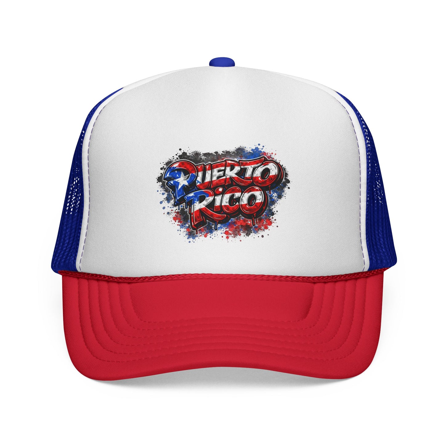 Puerto Rico Flag Trucker Cap – Rustic Splatter Pride Hat