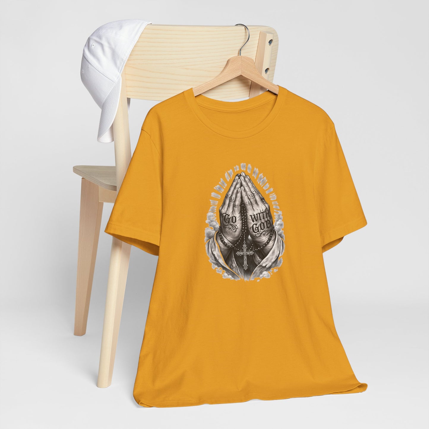 Praying Hands T-Shirt — "God Will Go" Religious Faith Graphic Tee