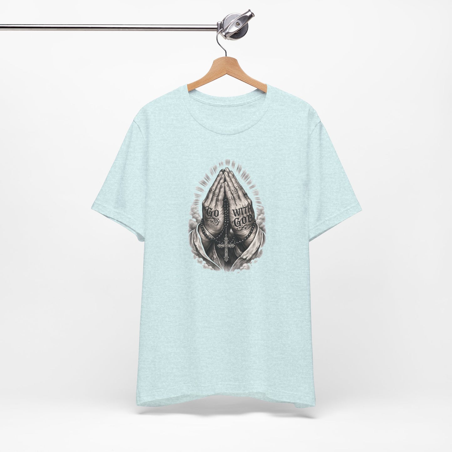 Praying Hands T-Shirt — "God Will Go" Religious Faith Graphic Tee