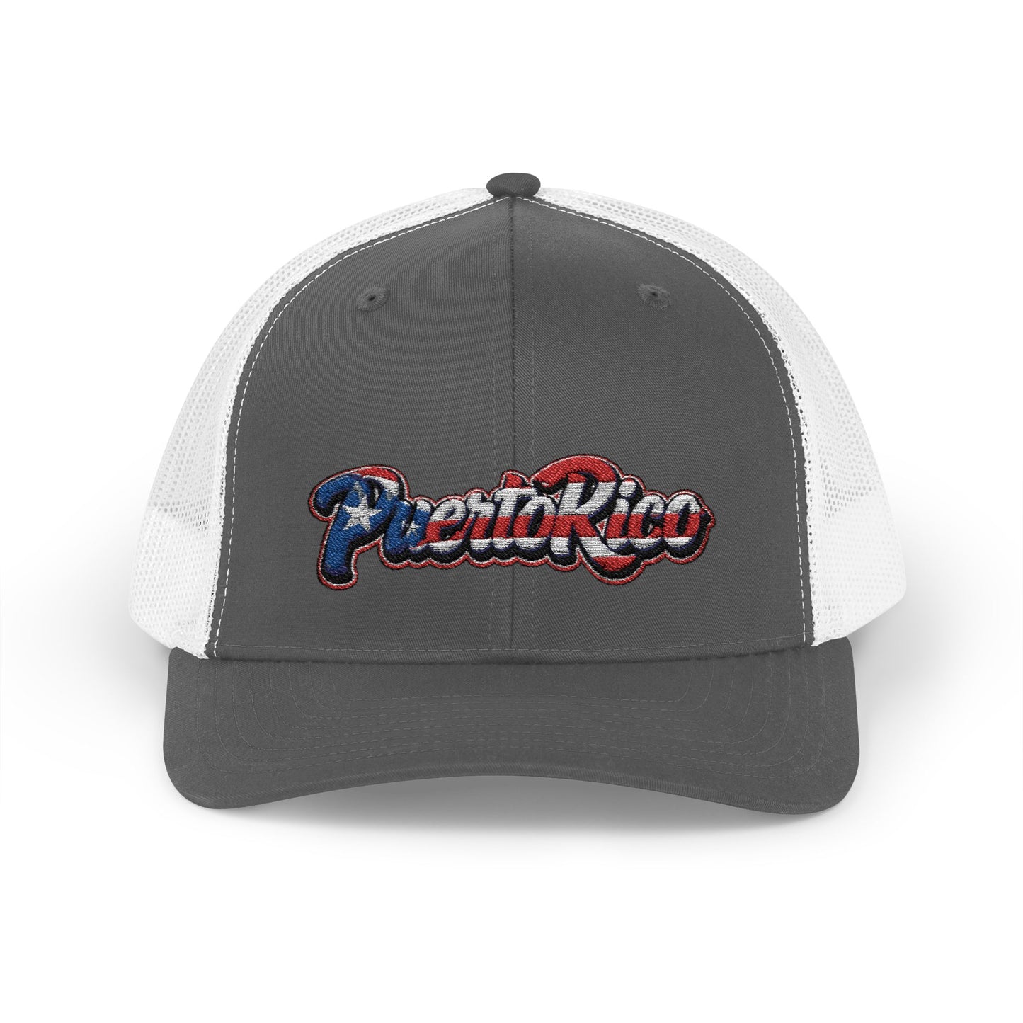 Puerto Rico Embroidery Trucker Cap — Puerto Rico Flag Snapback