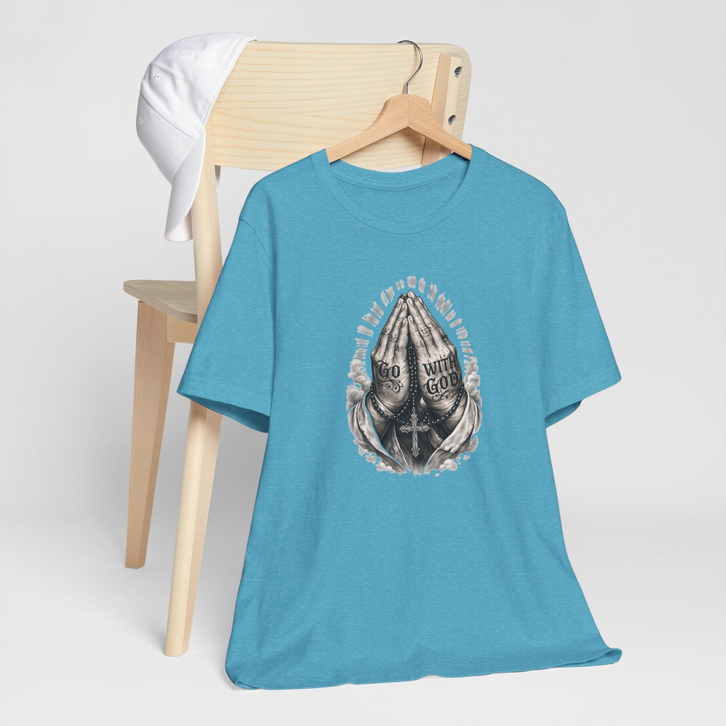 Praying Hands T-Shirt — "God Will Go" Religious Faith Graphic Tee