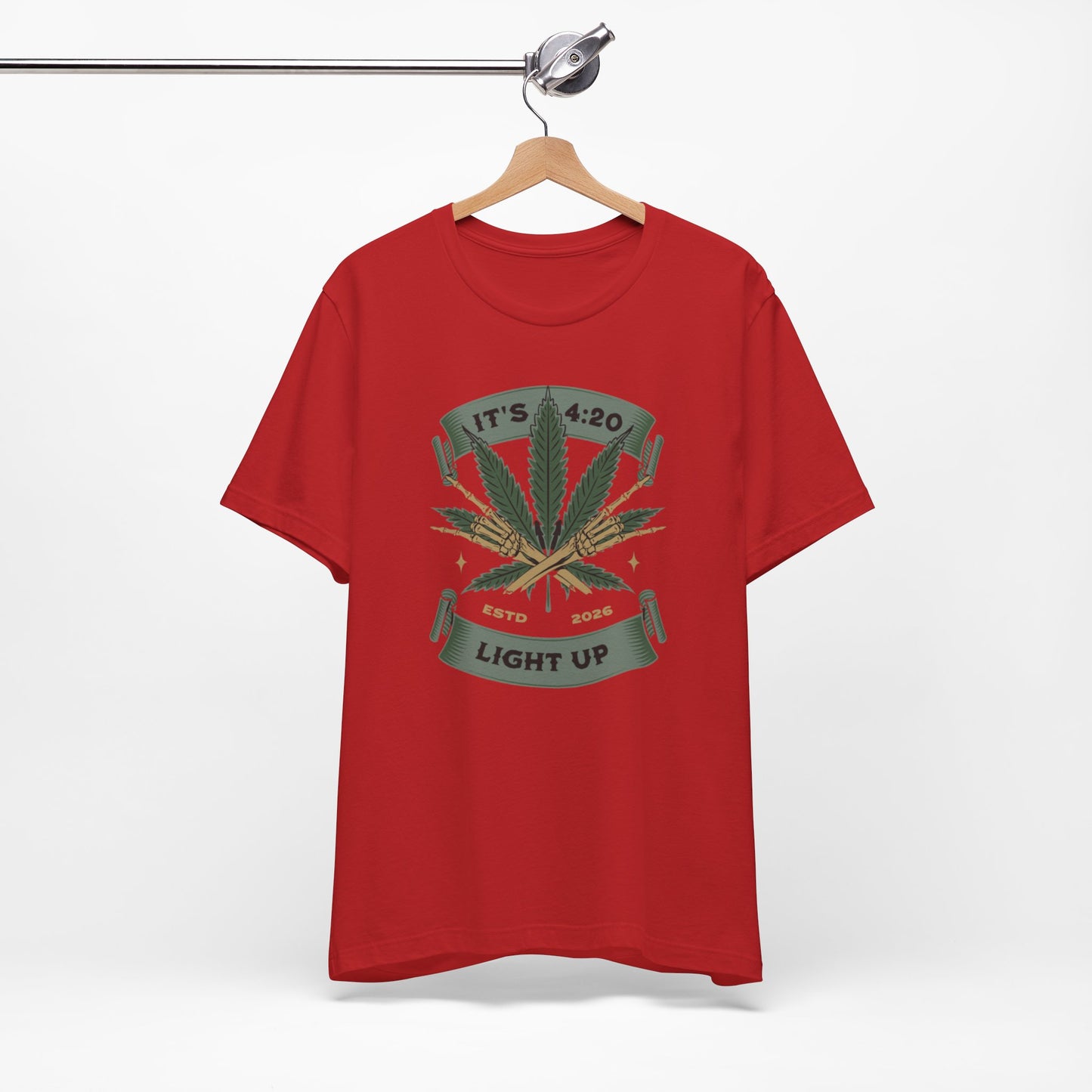 420 Light Up Tee – Cannabis Leaf Graphic T-Shirt