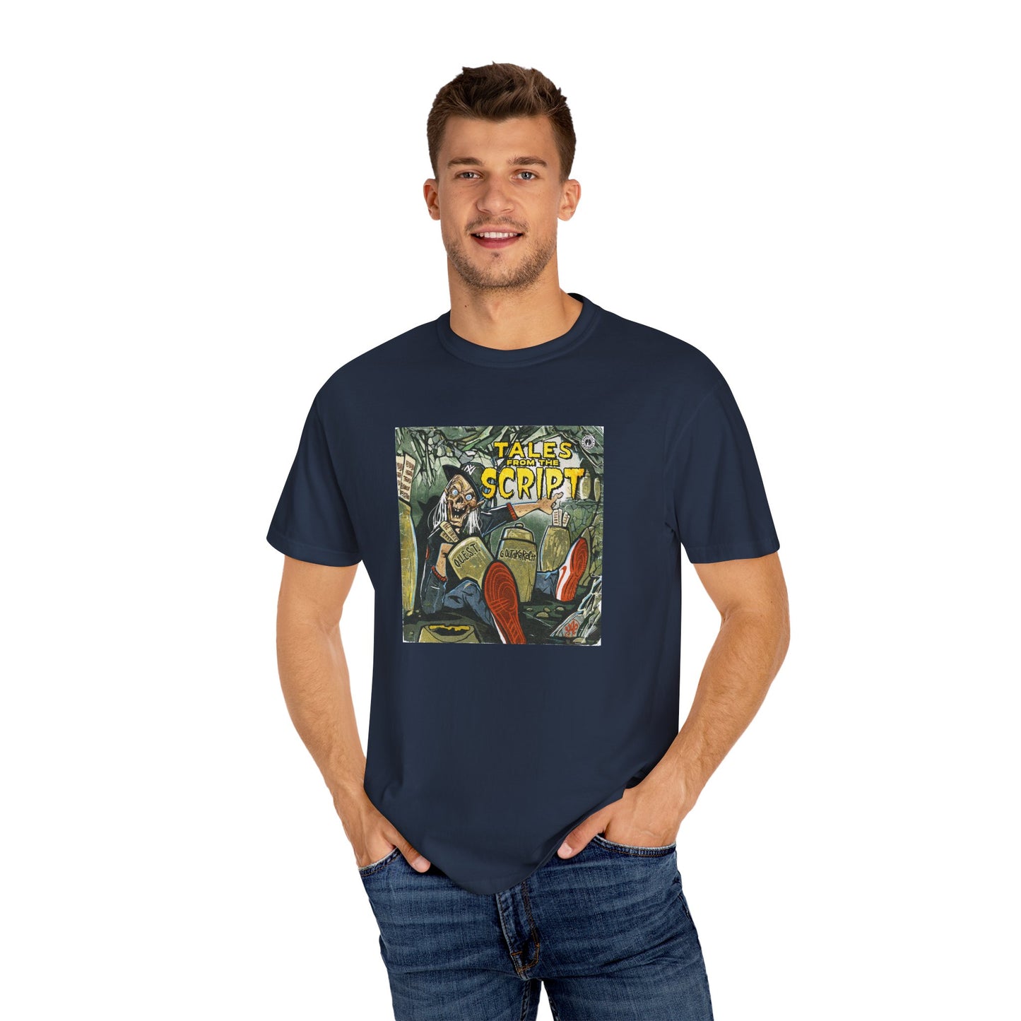 Cool Graphic T-Shirt - 'Tales from the Script' Album  Inspired  Design - Perfect for Comic and Horror Fans