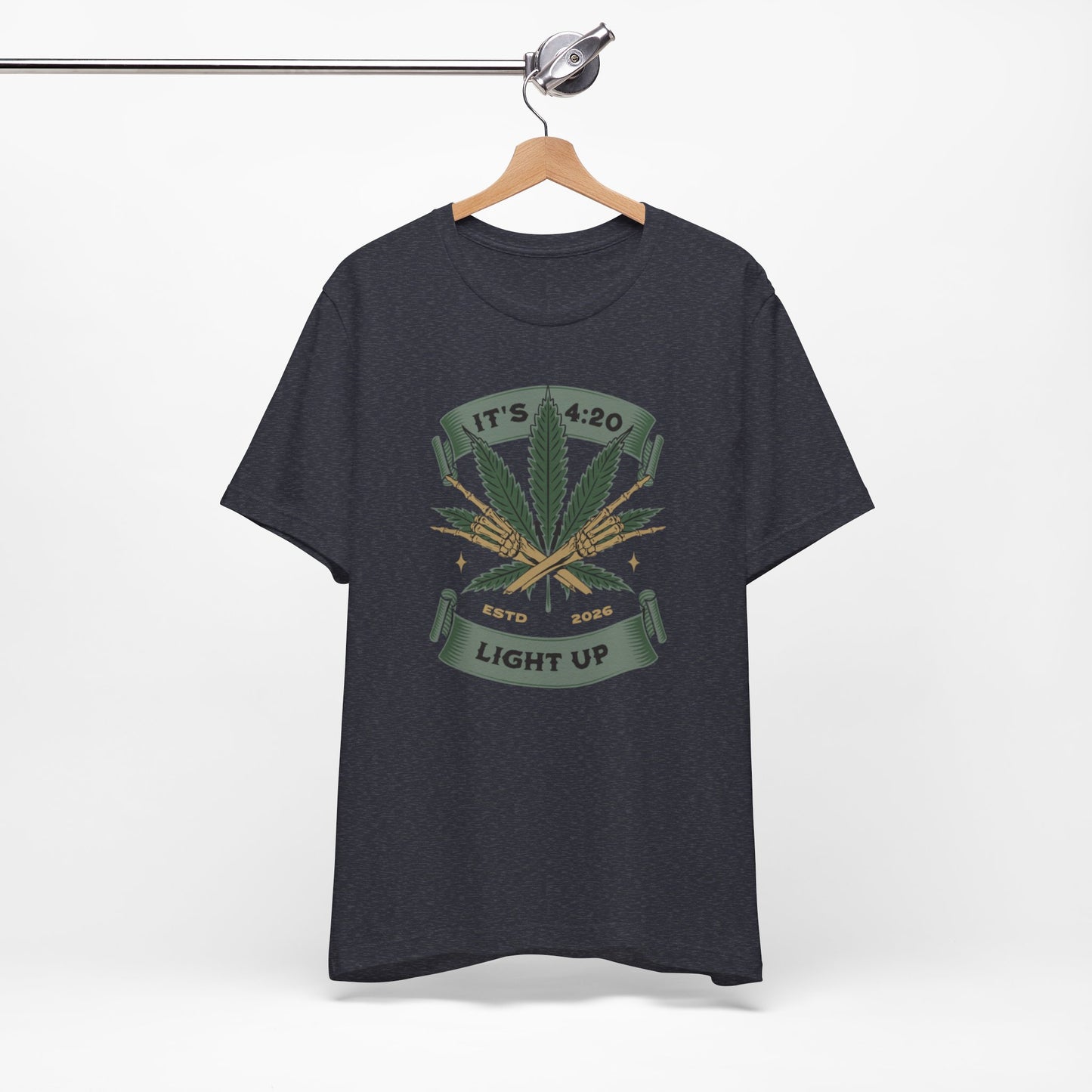 420 Light Up Tee – Cannabis Leaf Graphic T-Shirt