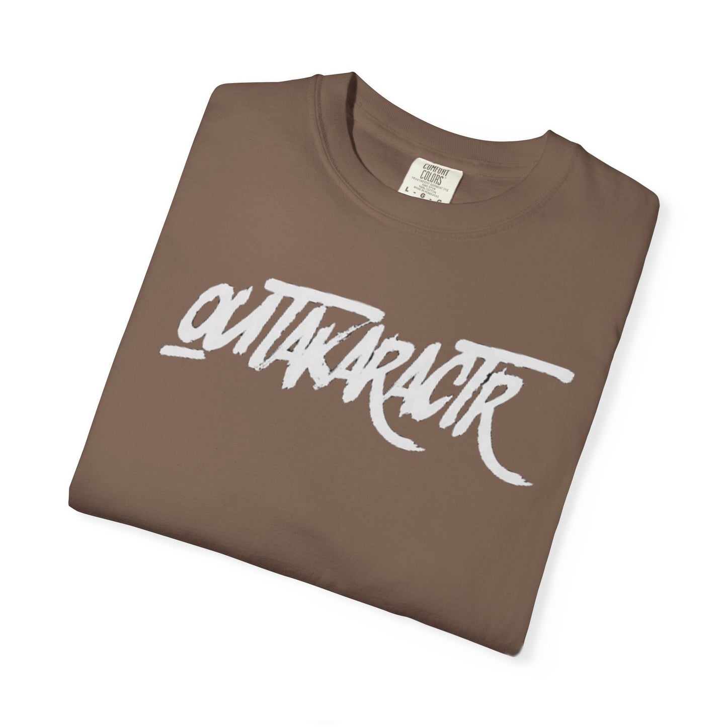 Unisex Garment-Dyed T-Shirt with 'OutaKaRaCtR  ' Design - Casual Style for Everyday Wear