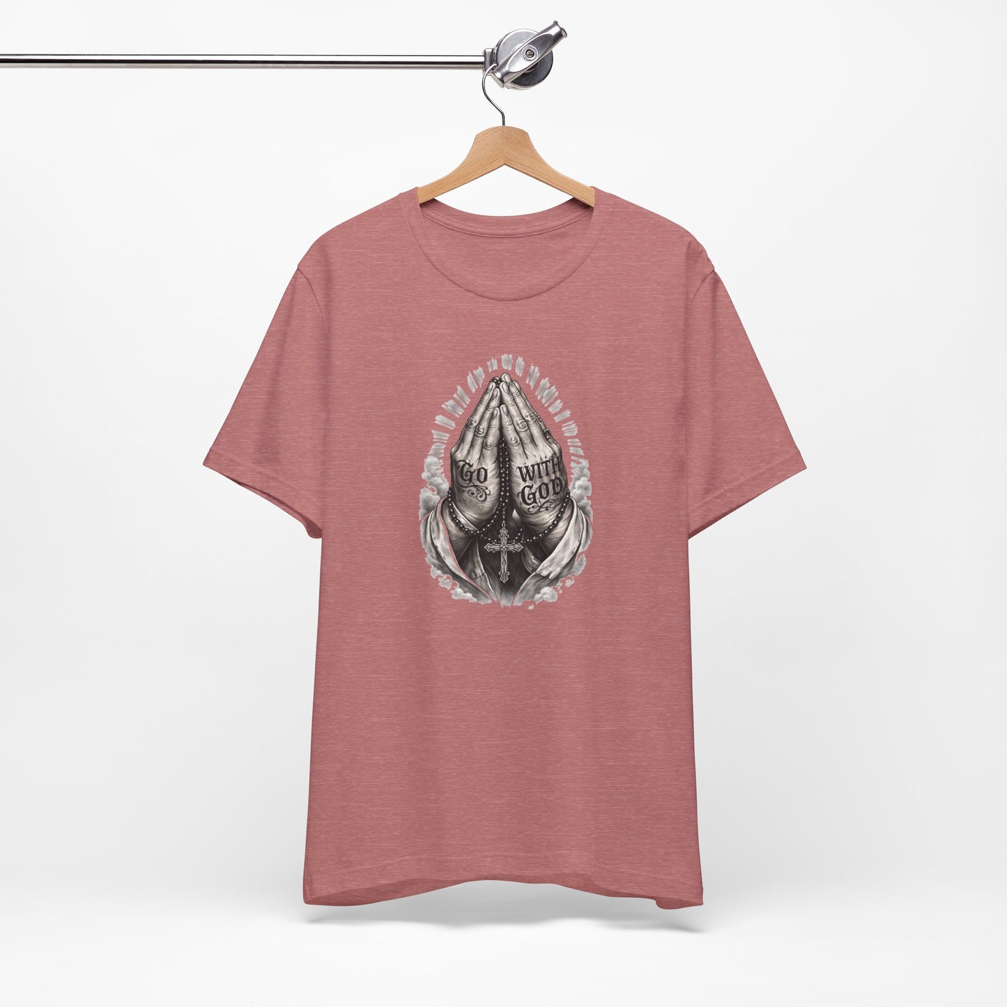 Praying Hands T-Shirt — "God Will Go" Religious Faith Graphic Tee