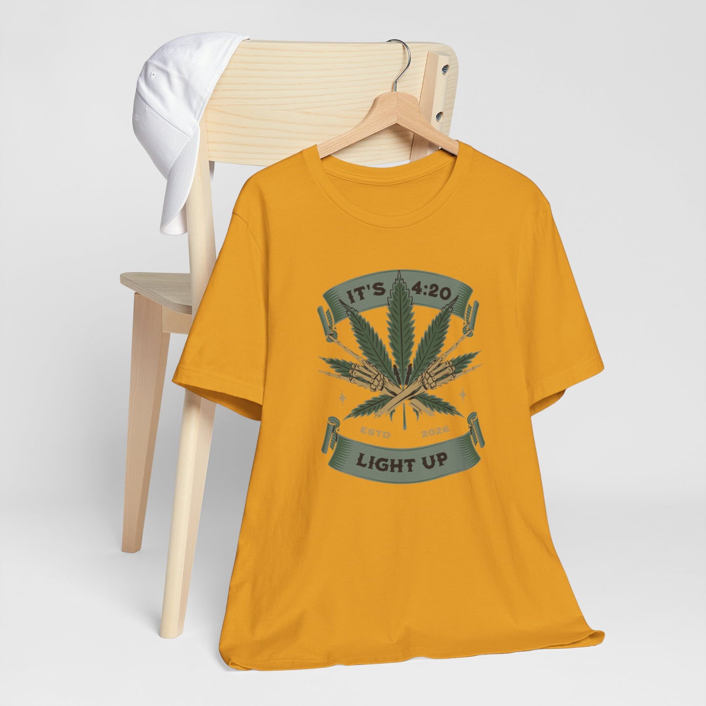 420 Light Up Tee – Cannabis Leaf Graphic T-Shirt