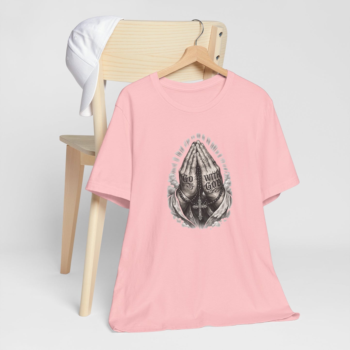 Praying Hands T-Shirt — "God Will Go" Religious Faith Graphic Tee