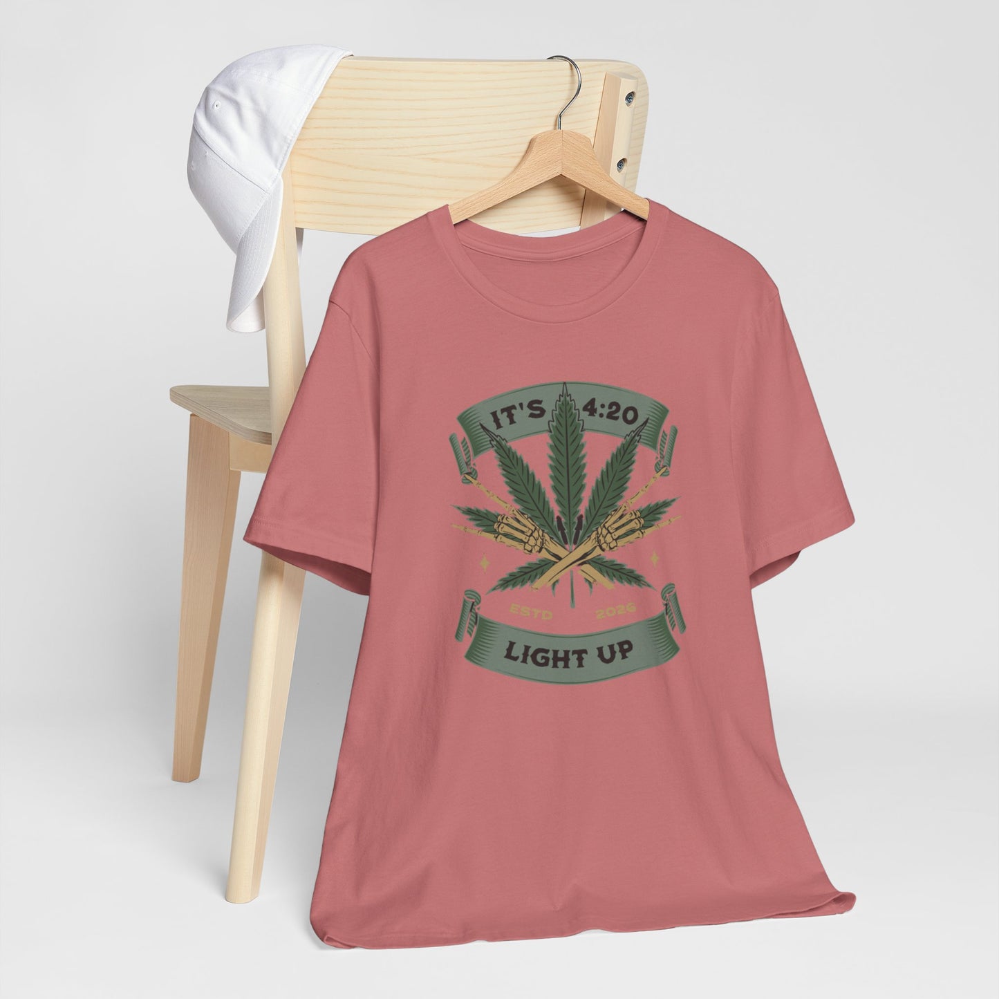 420 Light Up Tee – Cannabis Leaf Graphic T-Shirt