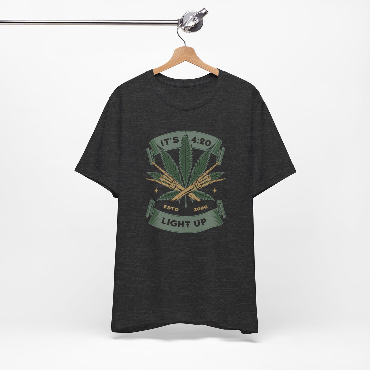 420 Light Up Tee – Cannabis Leaf Graphic T-Shirt