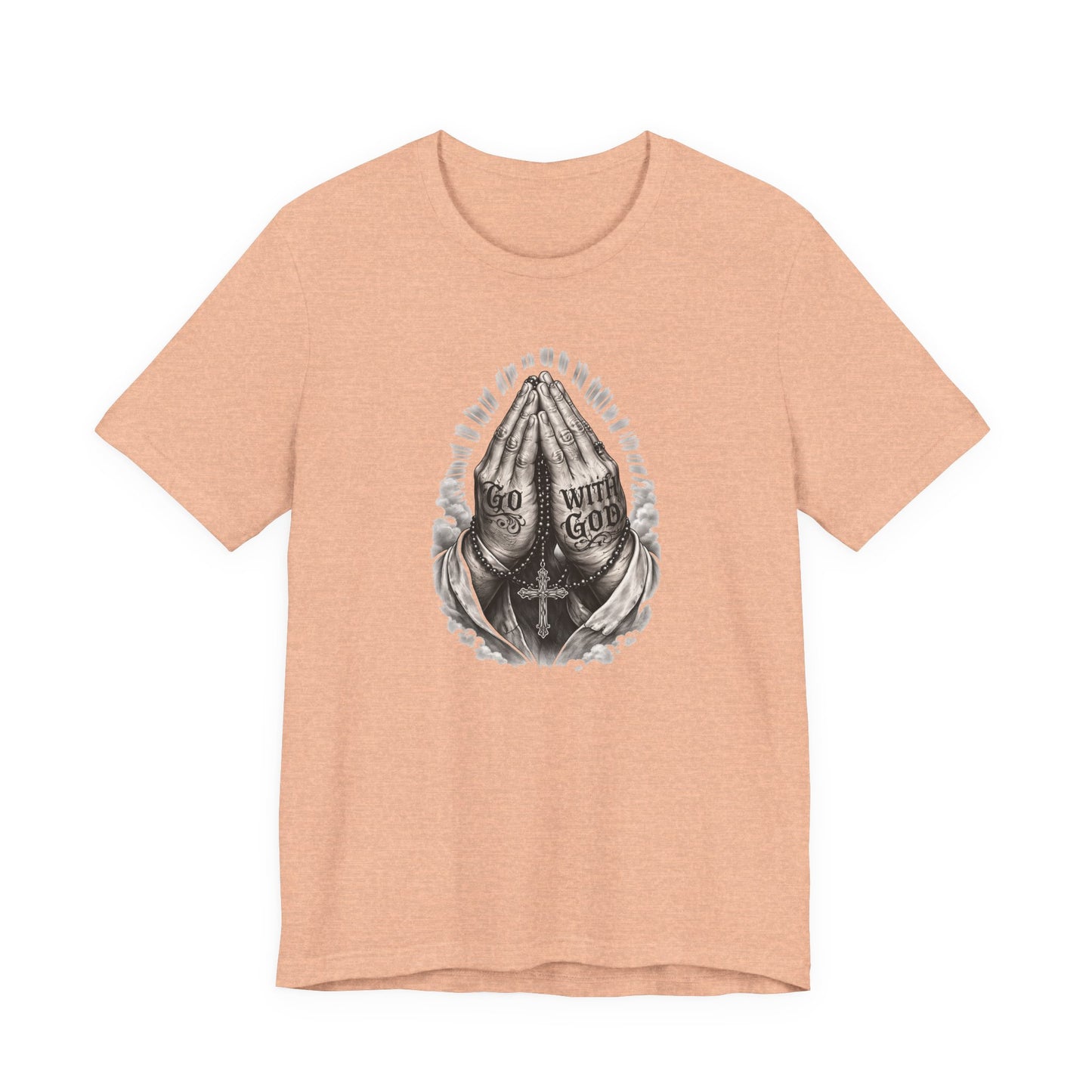 Praying Hands T-Shirt — "God Will Go" Religious Faith Graphic Tee