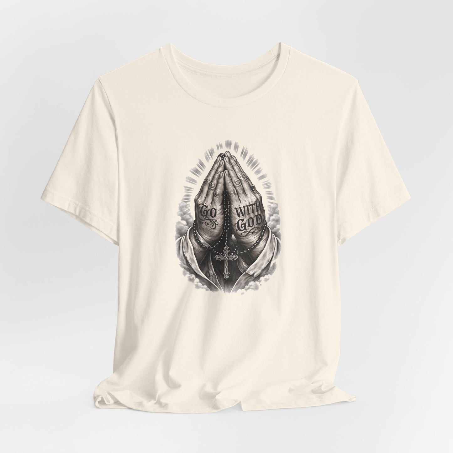 Praying Hands T-Shirt — "God Will Go" Religious Faith Graphic Tee