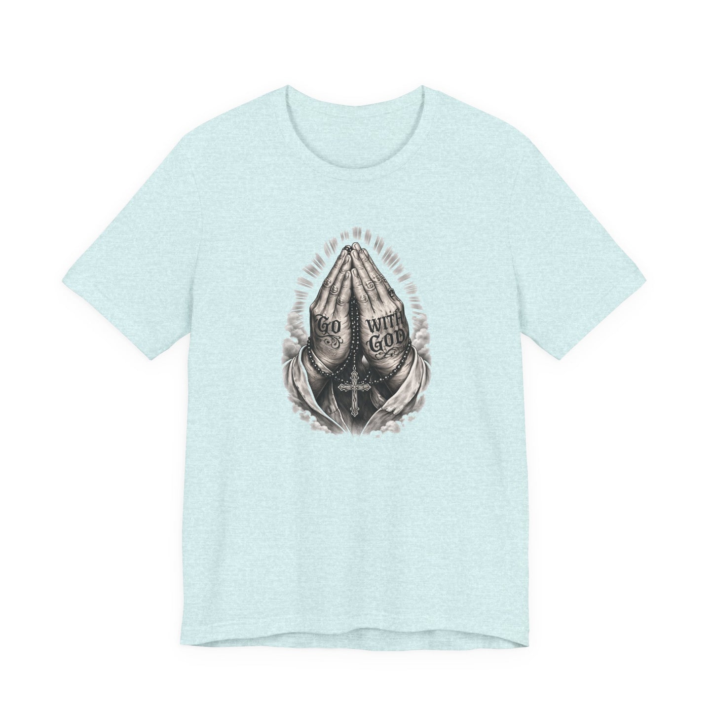 Praying Hands T-Shirt — "God Will Go" Religious Faith Graphic Tee