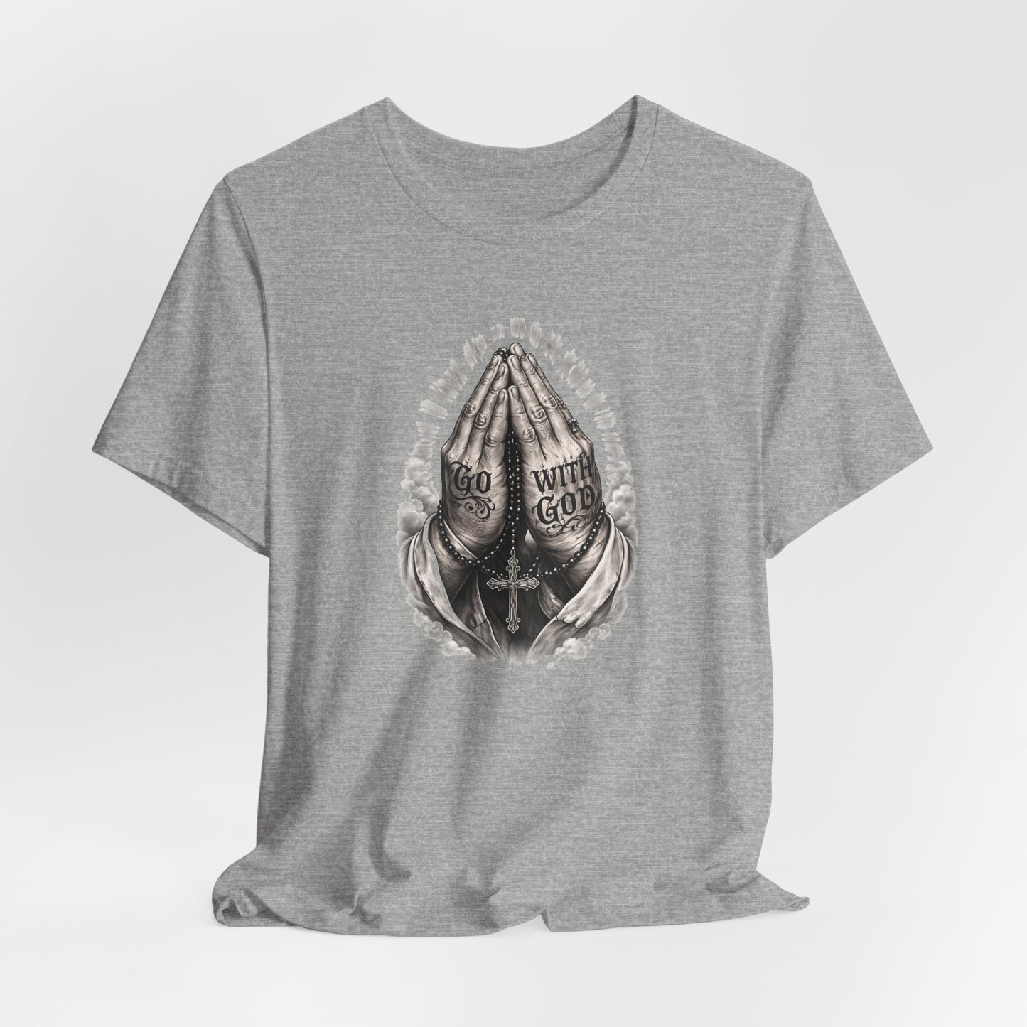 Praying Hands T-Shirt — "God Will Go" Religious Faith Graphic Tee