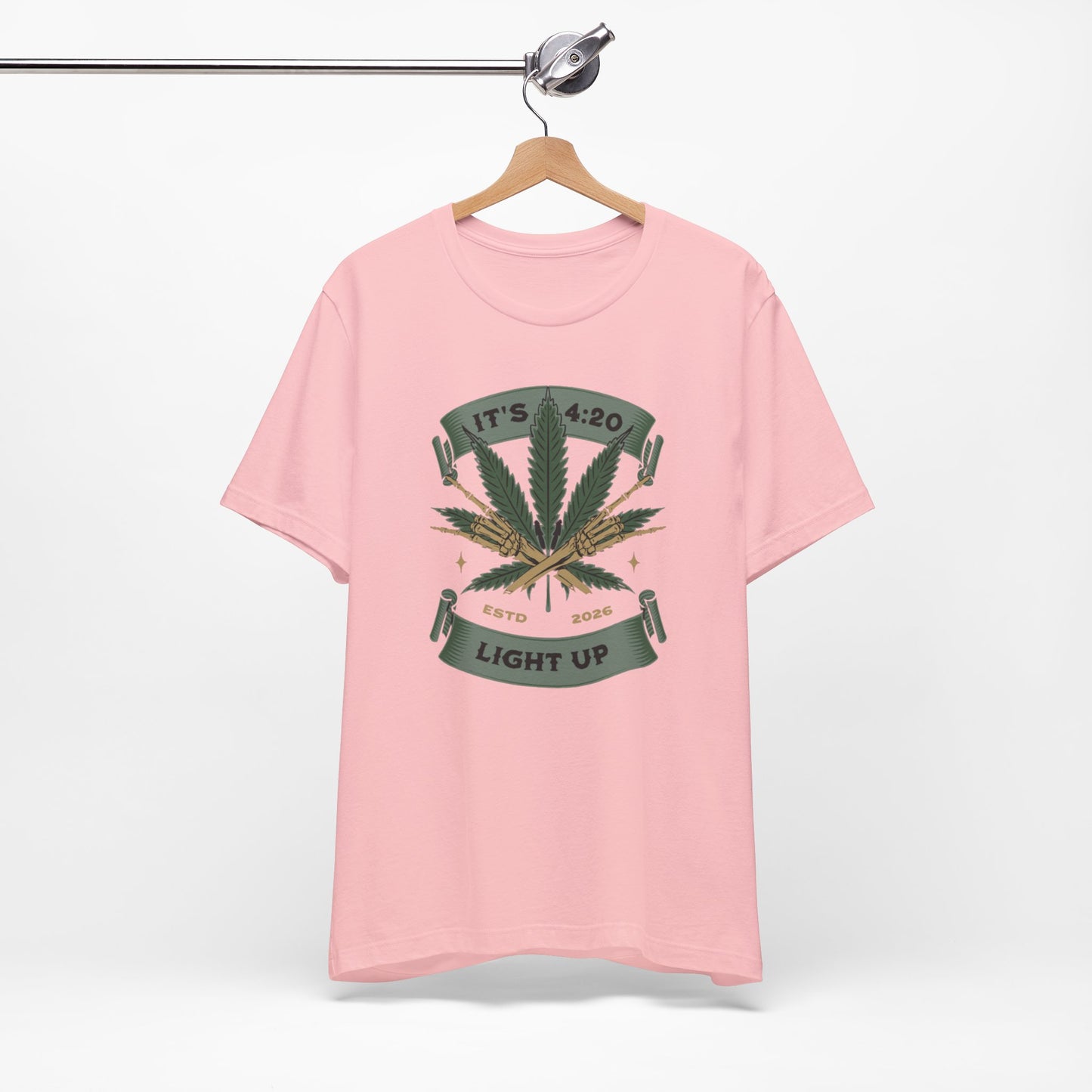 420 Light Up Tee – Cannabis Leaf Graphic T-Shirt