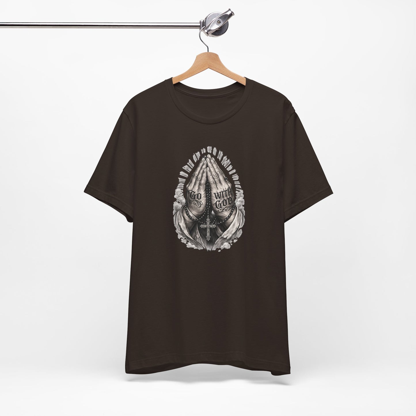 Praying Hands T-Shirt — "God Will Go" Religious Faith Graphic Tee