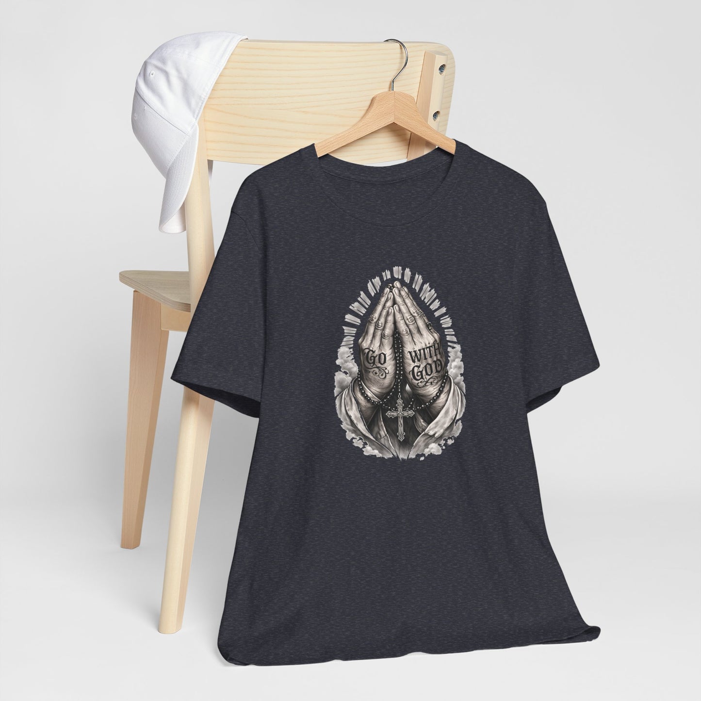 Praying Hands T-Shirt — "God Will Go" Religious Faith Graphic Tee