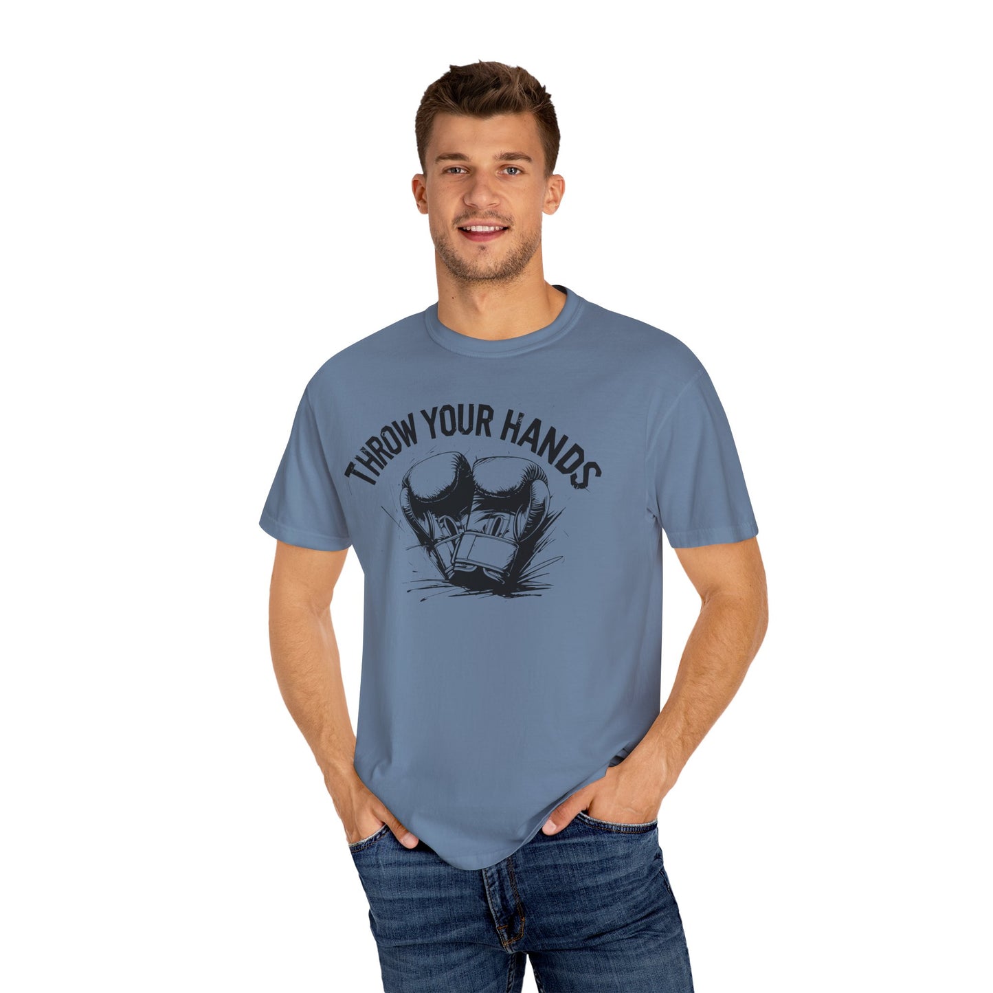 Boxing Motivational T-Shirt, Throw Your Hands Tee, Fitness Apparel, Workout Shirt, Unisex Gym Wear, Sports Gift