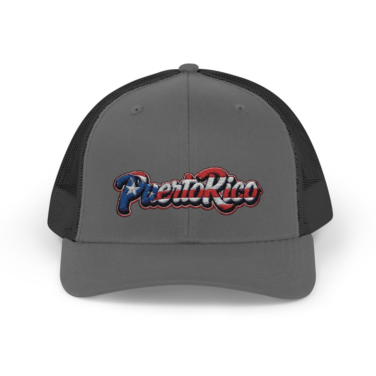 Puerto Rico Embroidery Trucker Cap — Puerto Rico Flag Snapback