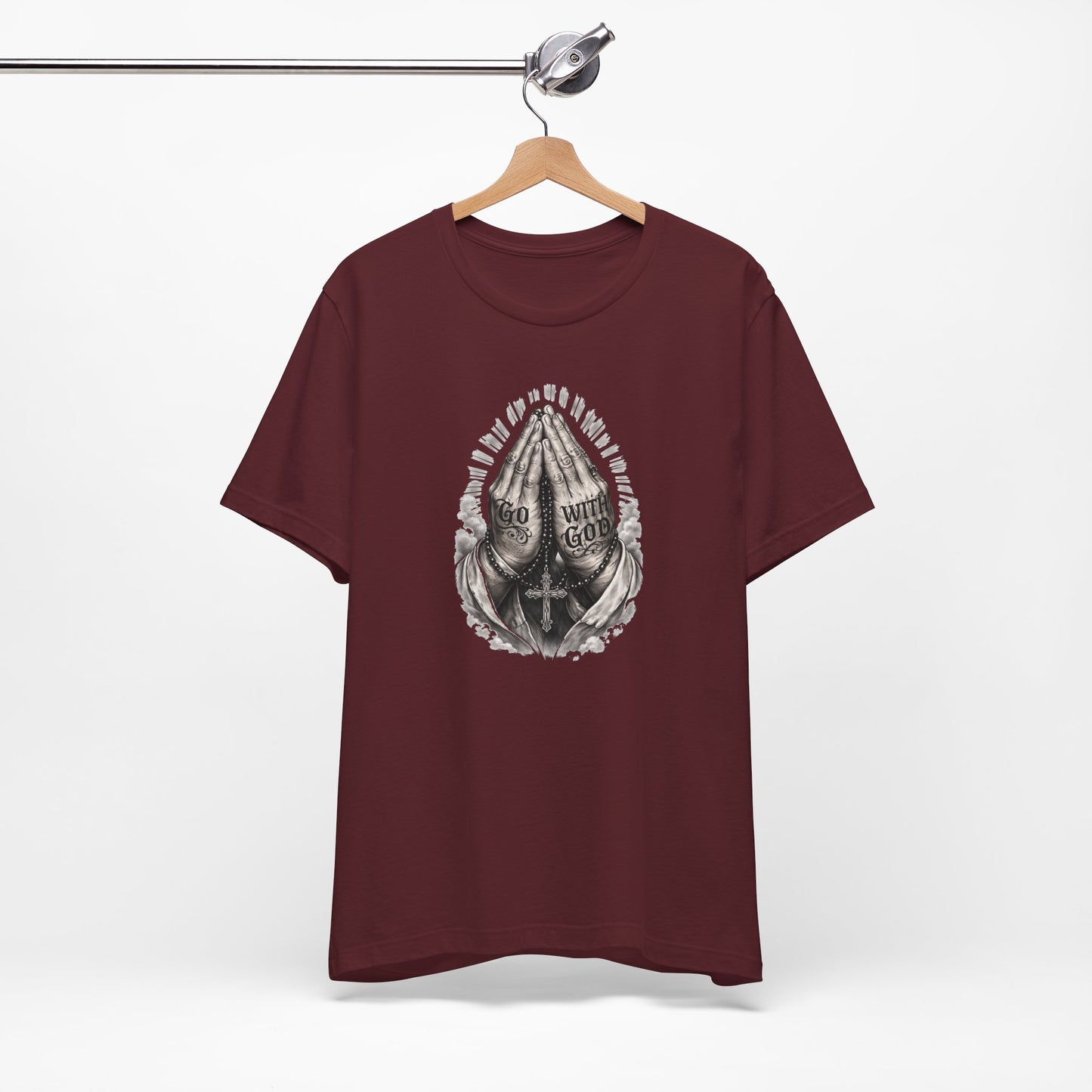 Praying Hands T-Shirt — "God Will Go" Religious Faith Graphic Tee