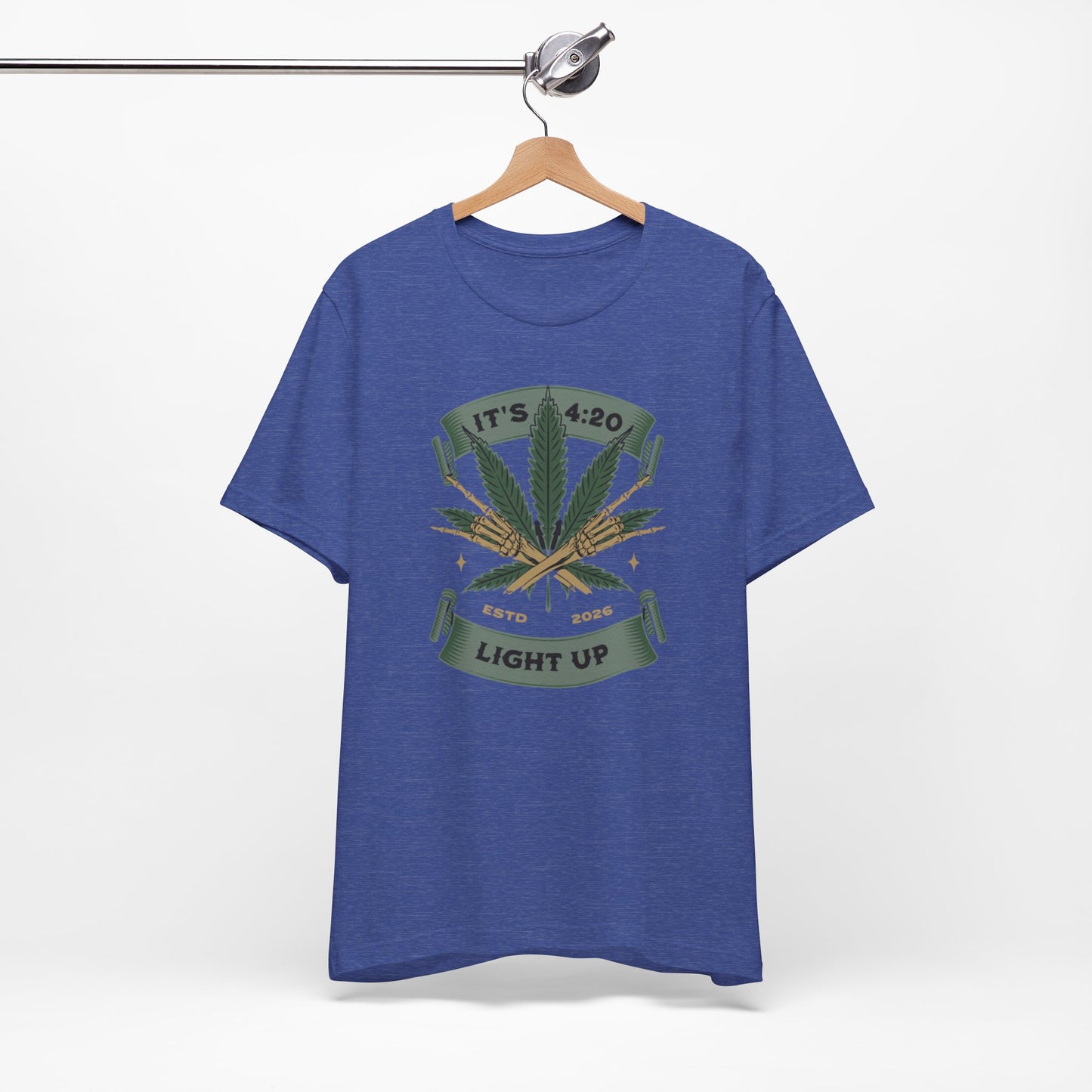 420 Light Up Tee – Cannabis Leaf Graphic T-Shirt