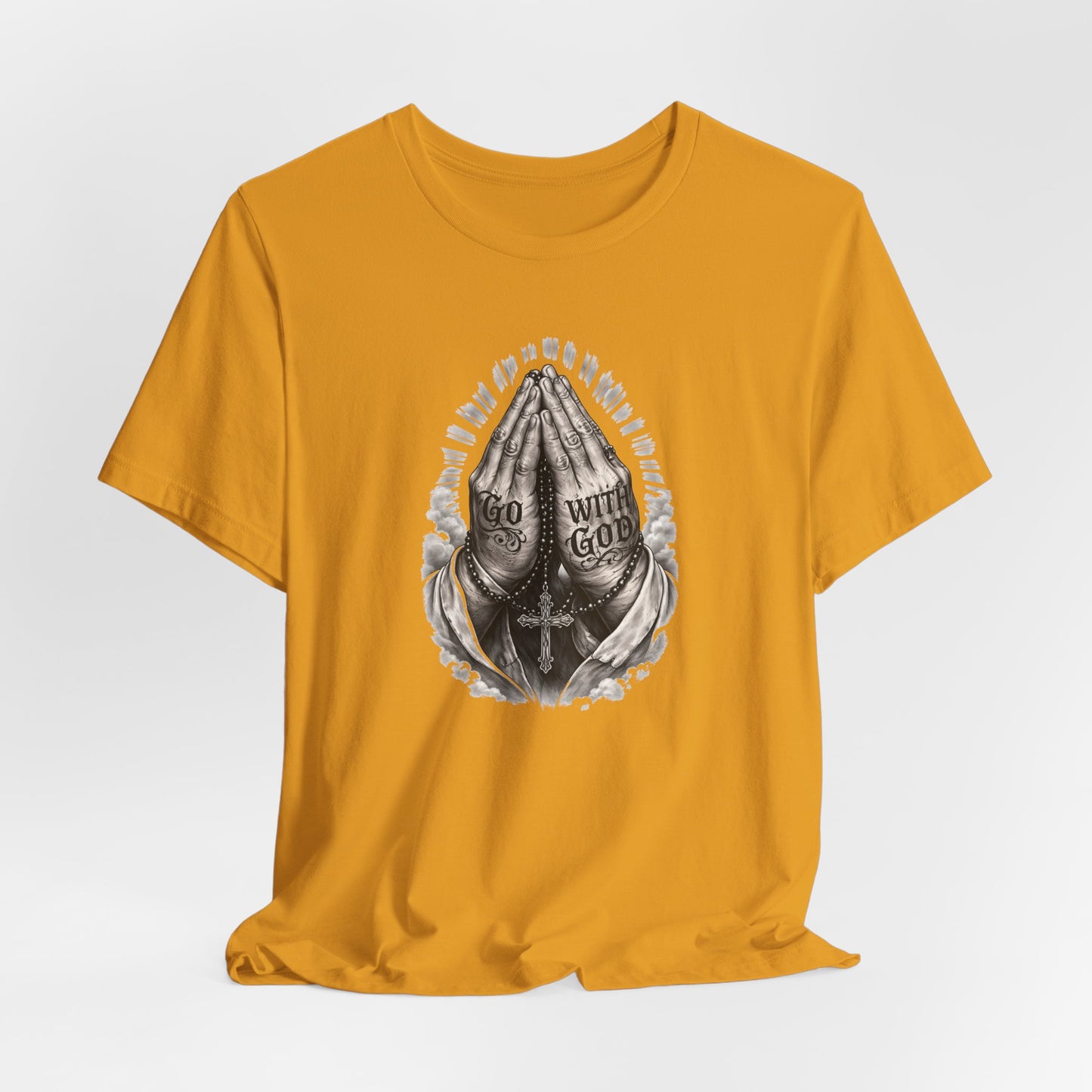 Praying Hands T-Shirt — "God Will Go" Religious Faith Graphic Tee