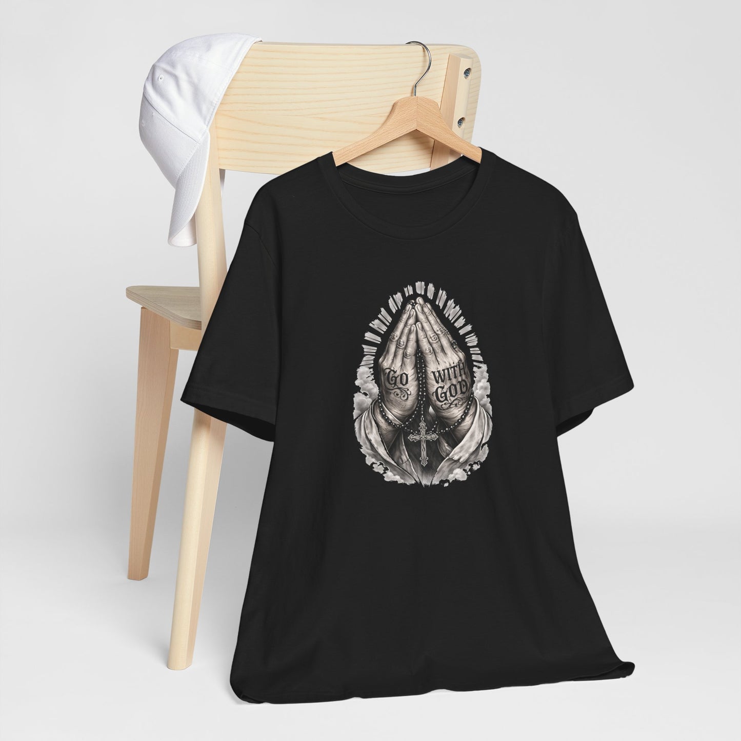Praying Hands T-Shirt — "God Will Go" Religious Faith Graphic Tee