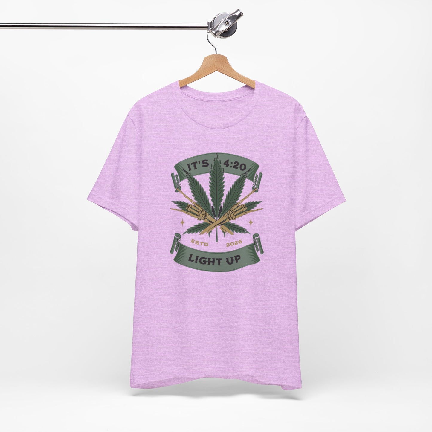 420 Light Up Tee – Cannabis Leaf Graphic T-Shirt