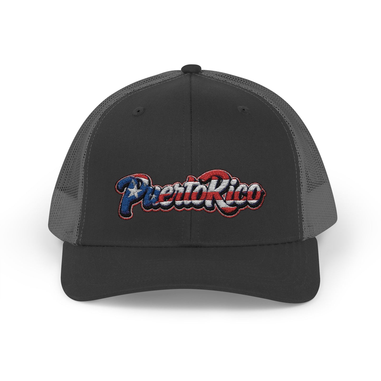 Puerto Rico Embroidery Trucker Cap — Puerto Rico Flag Snapback