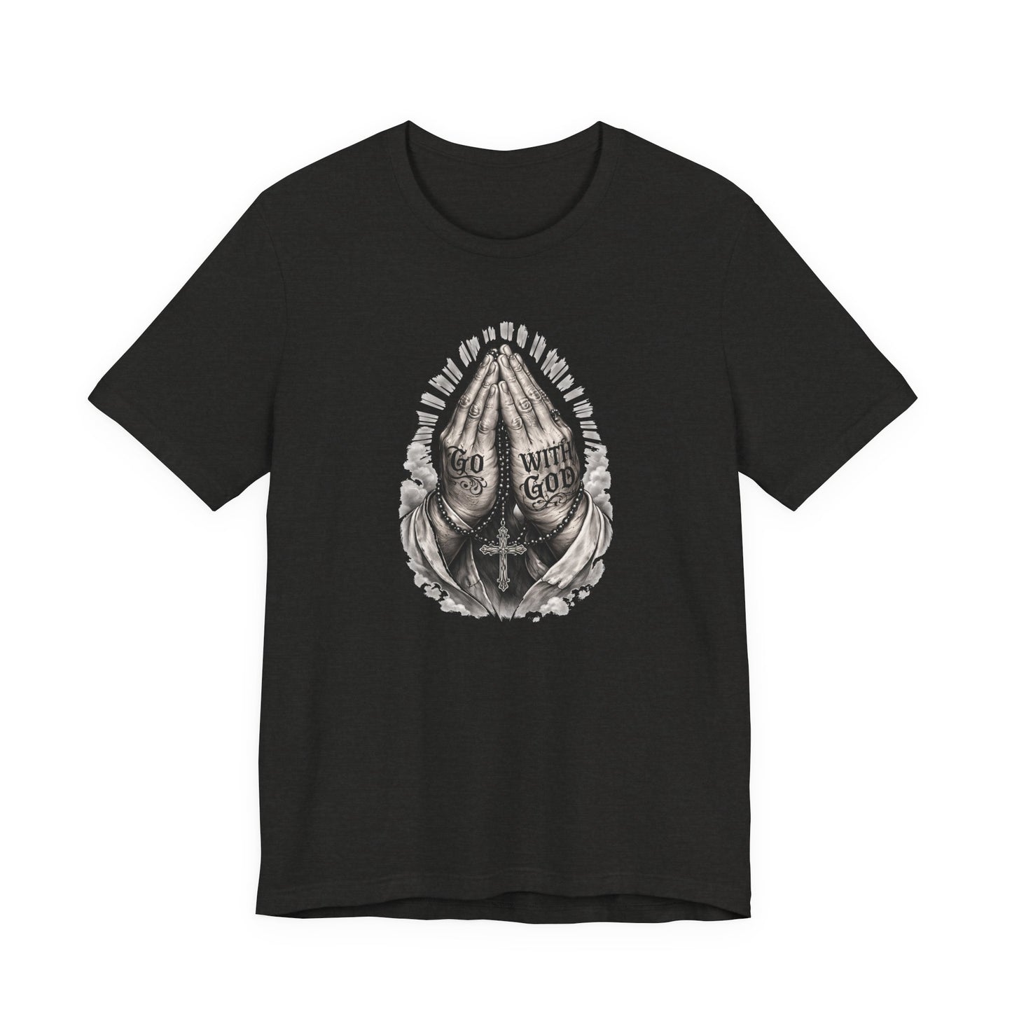 Praying Hands T-Shirt — "God Will Go" Religious Faith Graphic Tee