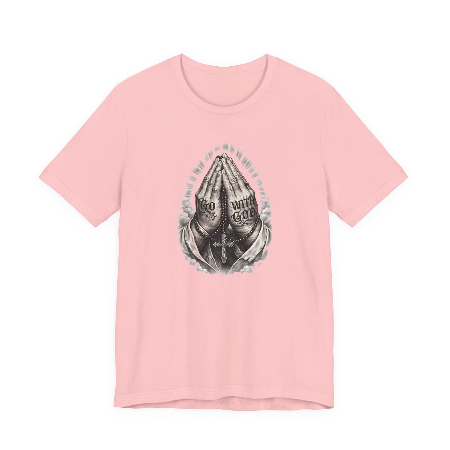Praying Hands T-Shirt — "God Will Go" Religious Faith Graphic Tee
