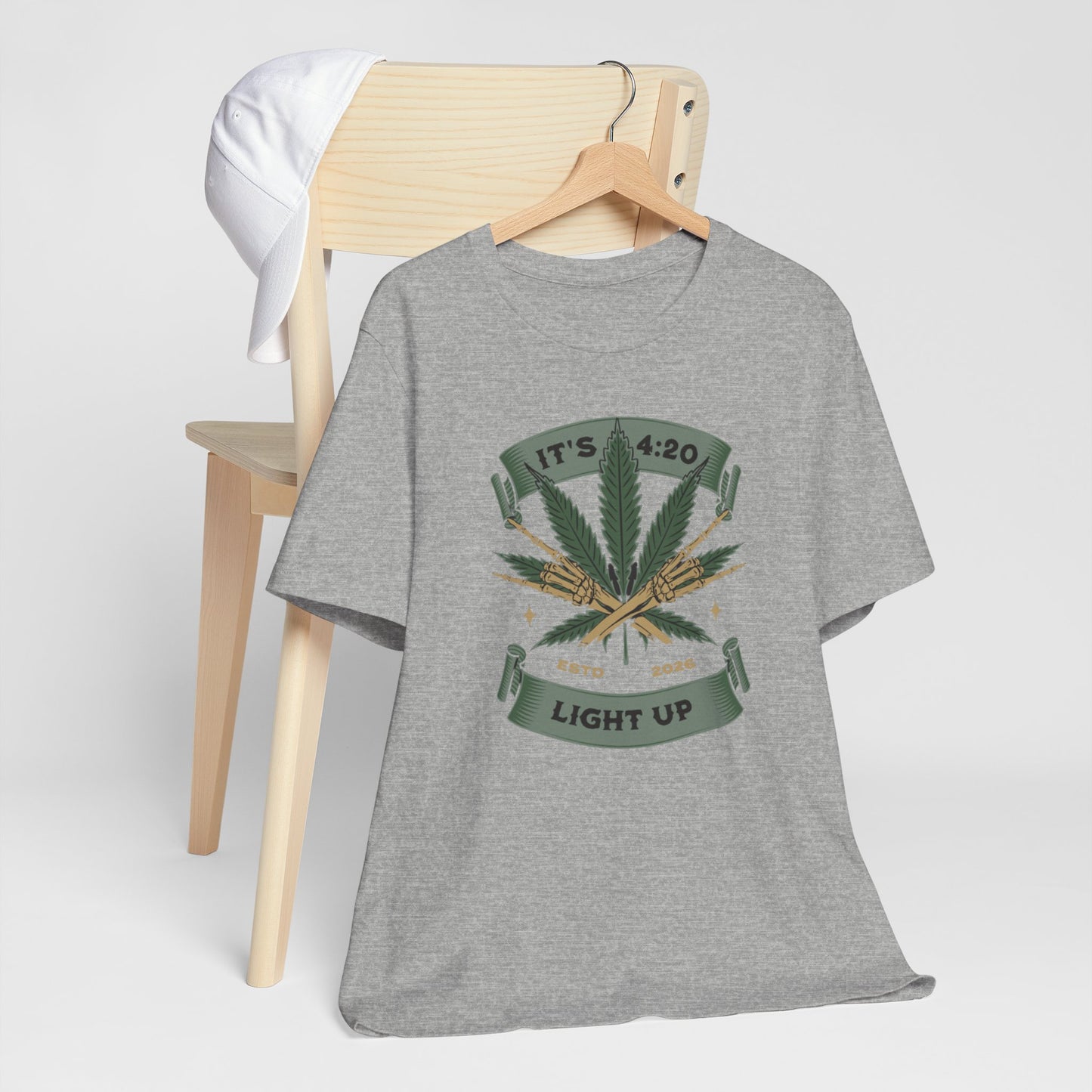 420 Light Up Tee – Cannabis Leaf Graphic T-Shirt