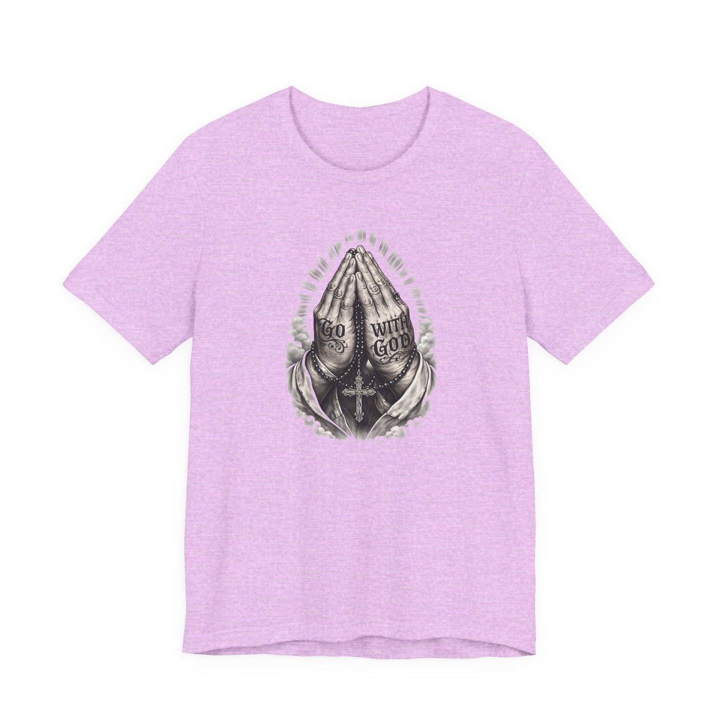 Praying Hands T-Shirt — "God Will Go" Religious Faith Graphic Tee