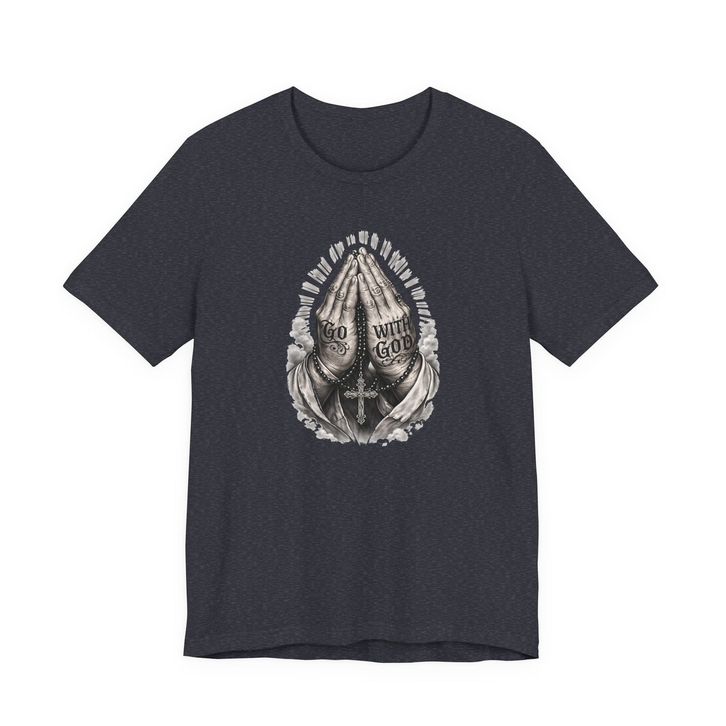 Praying Hands T-Shirt — "God Will Go" Religious Faith Graphic Tee