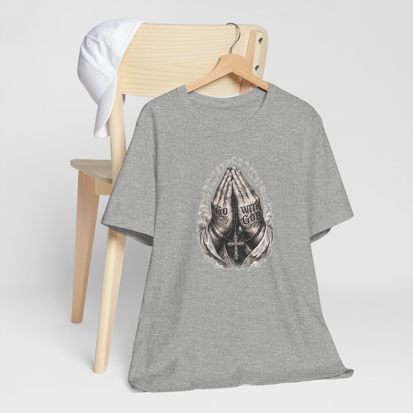 Praying Hands T-Shirt — "God Will Go" Religious Faith Graphic Tee