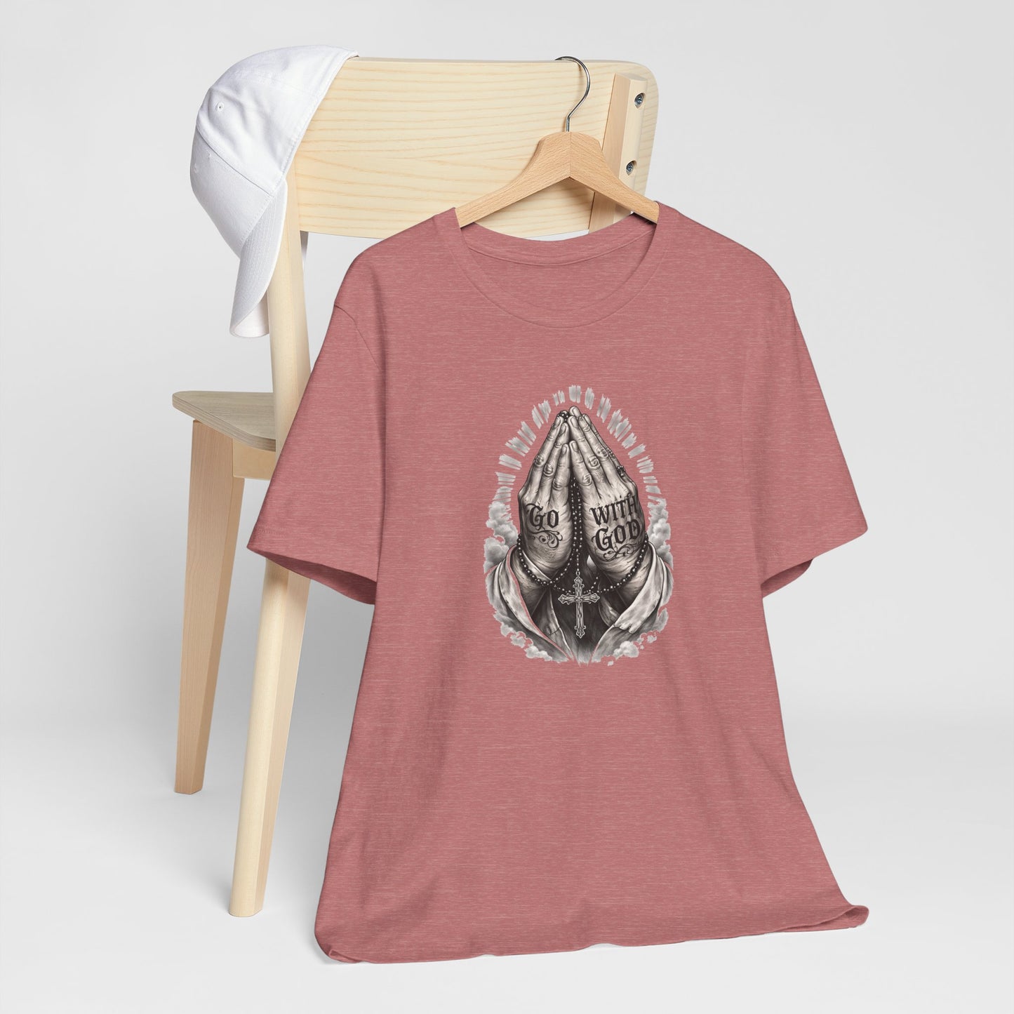 Praying Hands T-Shirt — "God Will Go" Religious Faith Graphic Tee