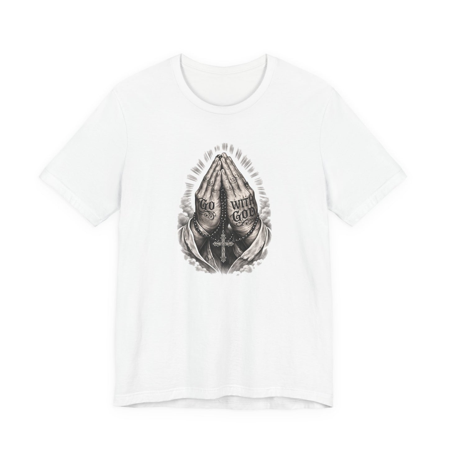 Praying Hands T-Shirt — "God Will Go" Religious Faith Graphic Tee